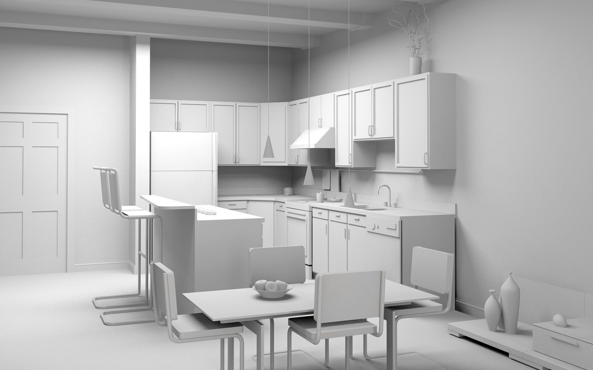 Кухня Дизайн Проект 3d