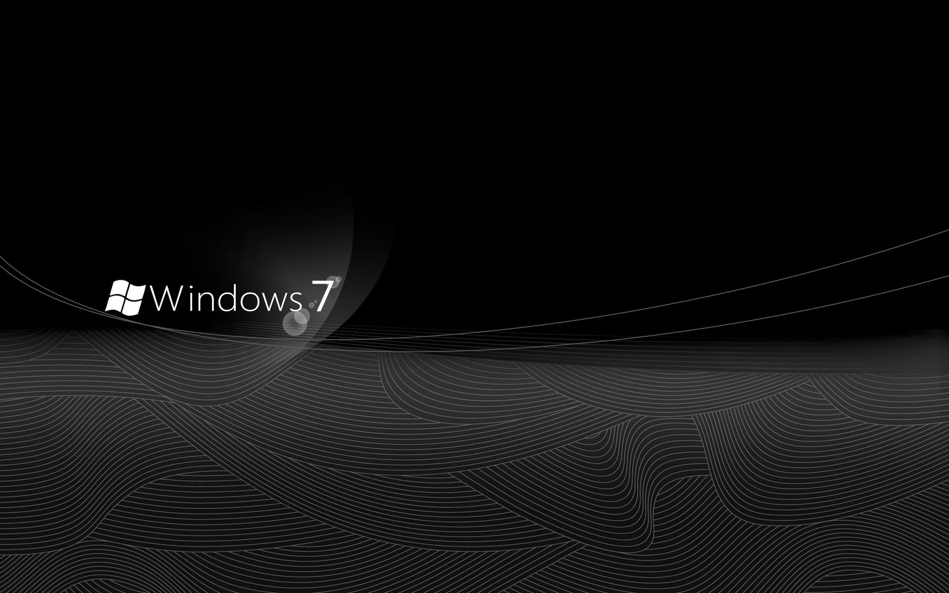 Эмблема windows 7 на черно-белом фоне