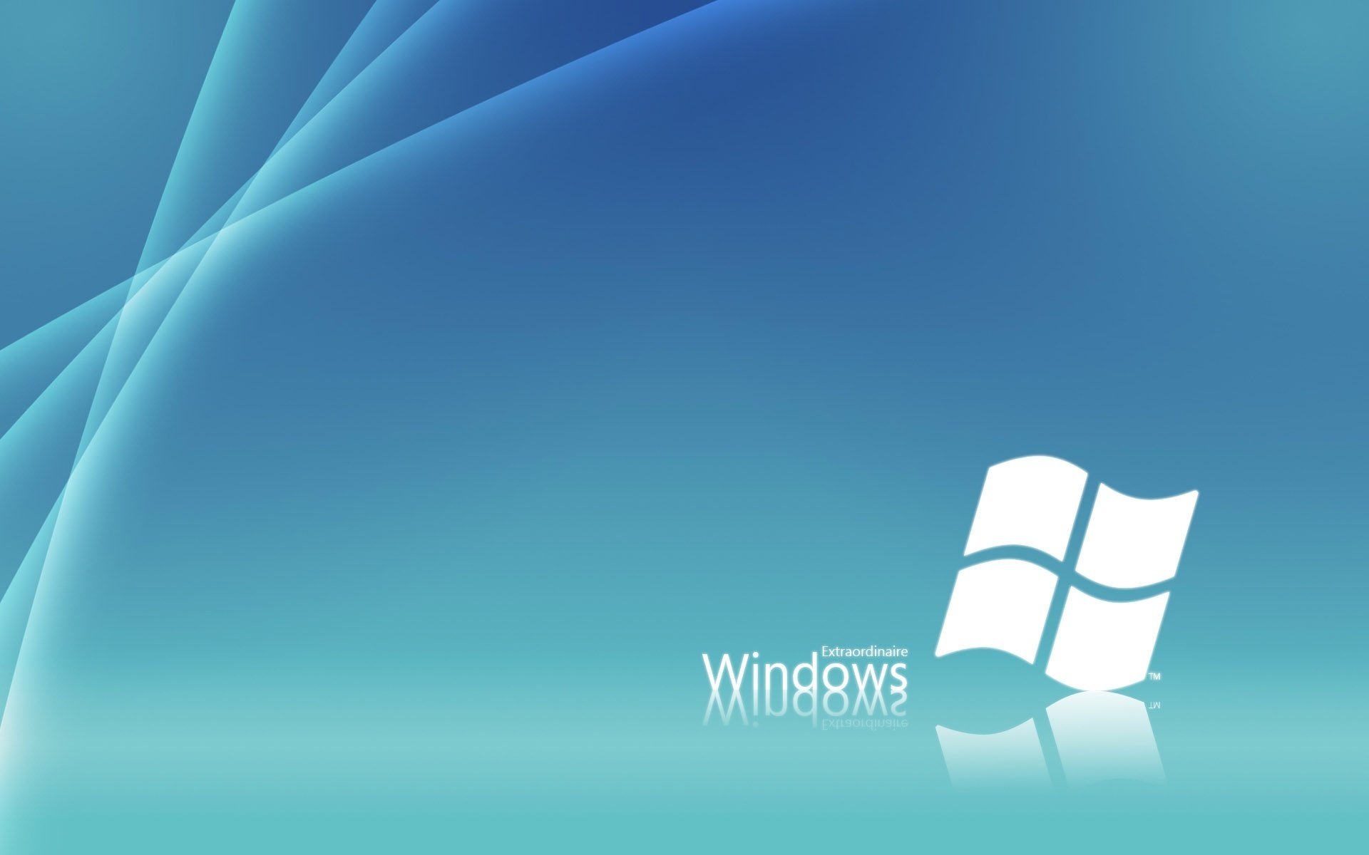 Белый значок windows на голубом фоне