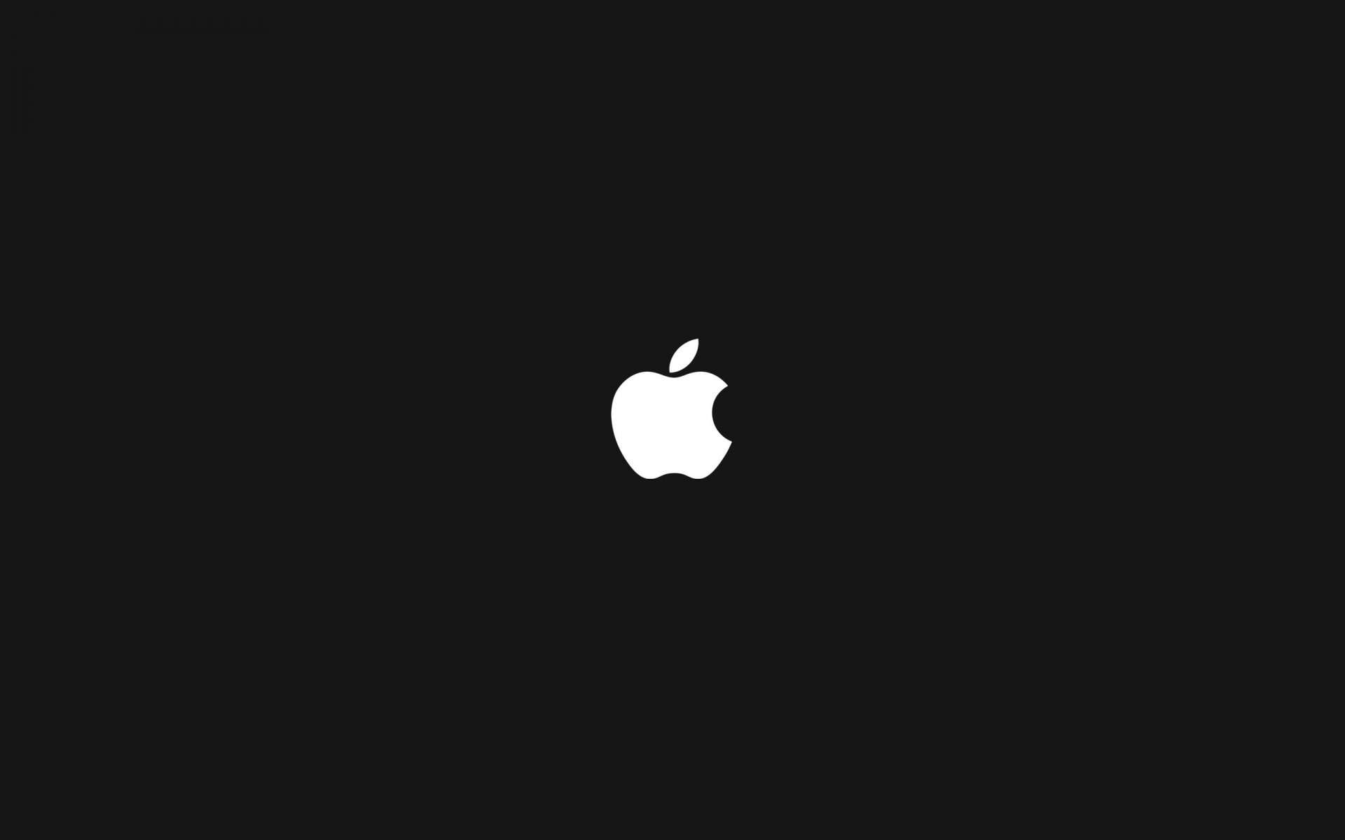 Белый логотип apple на чёрном фоне