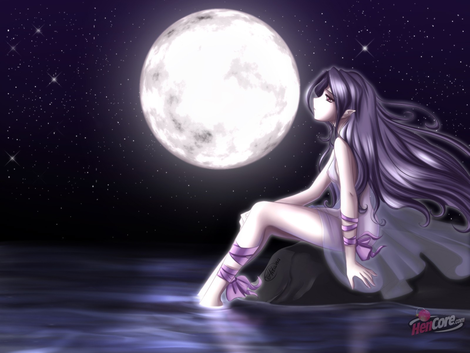Девочка под луна
