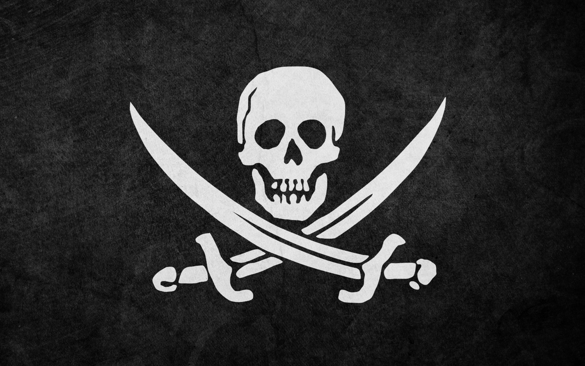 Пиратский флаг с черепом и мечами