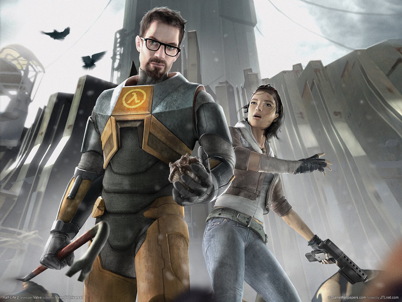 Гордон Фримен и Аликс Венс из игры Half-life 2