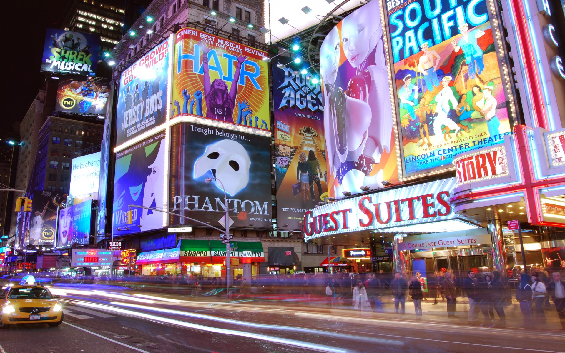 таймс-сквер нью-йорк ночь огни реклама