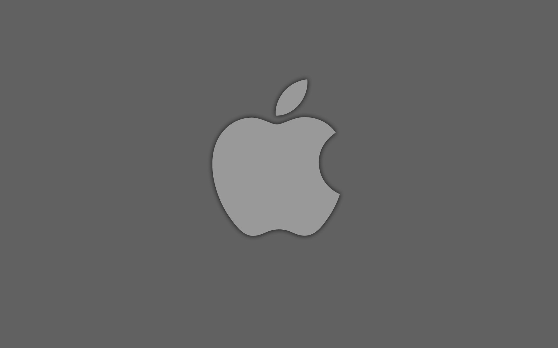 Серый фон с логотипом компании Apple