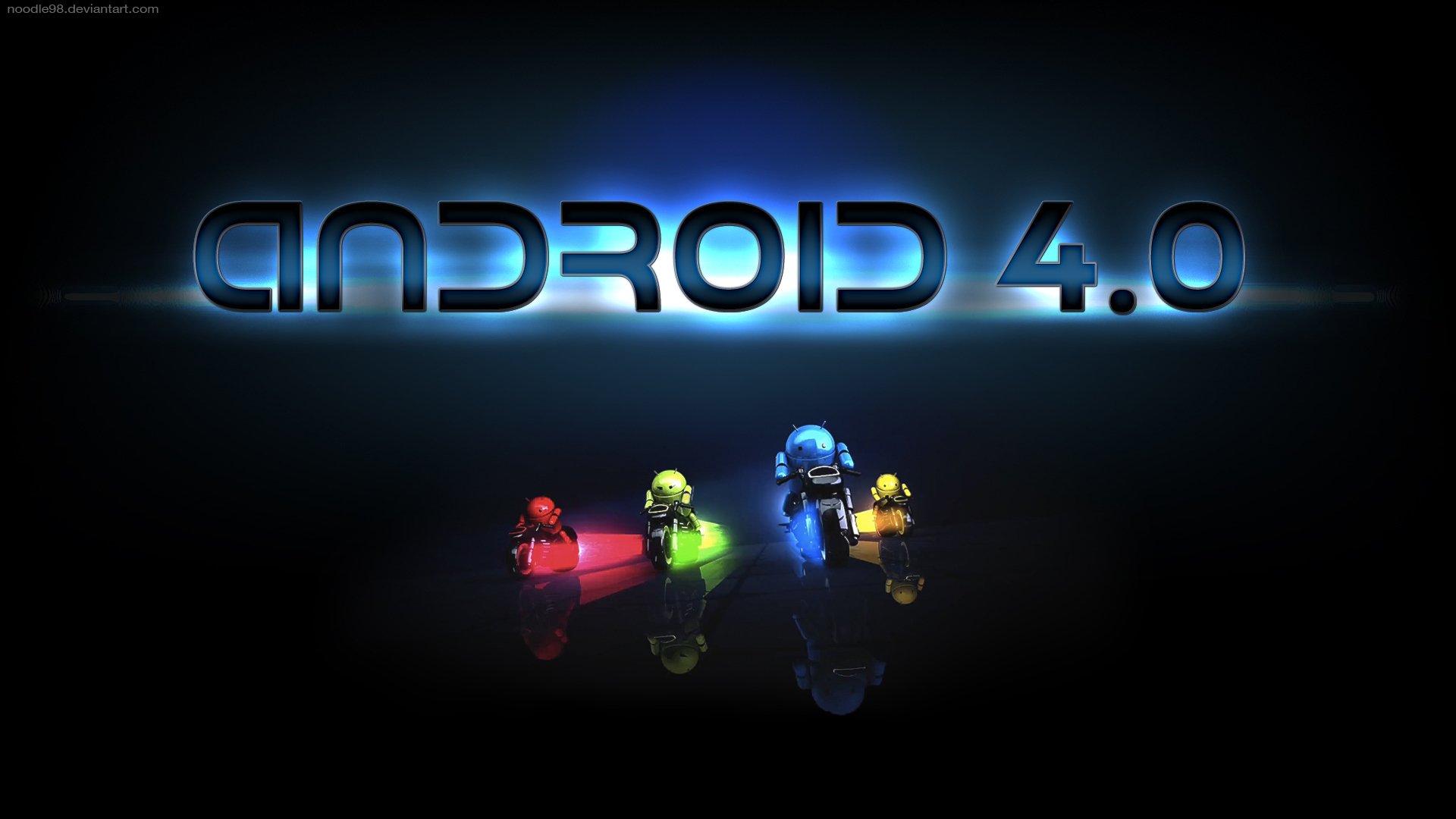 android 4.0 android красные зеленый синий желтый