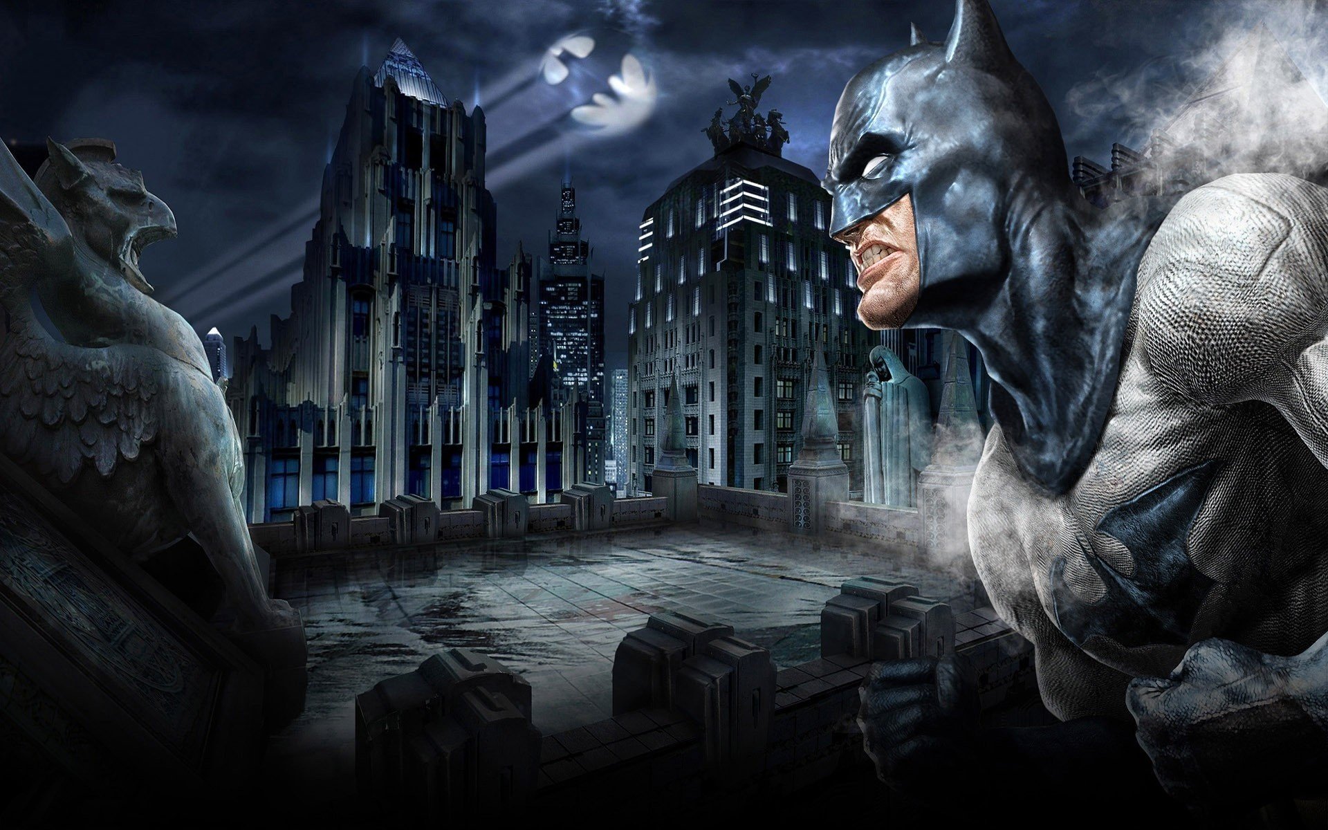 Злой Бэтмэн в ночном городе