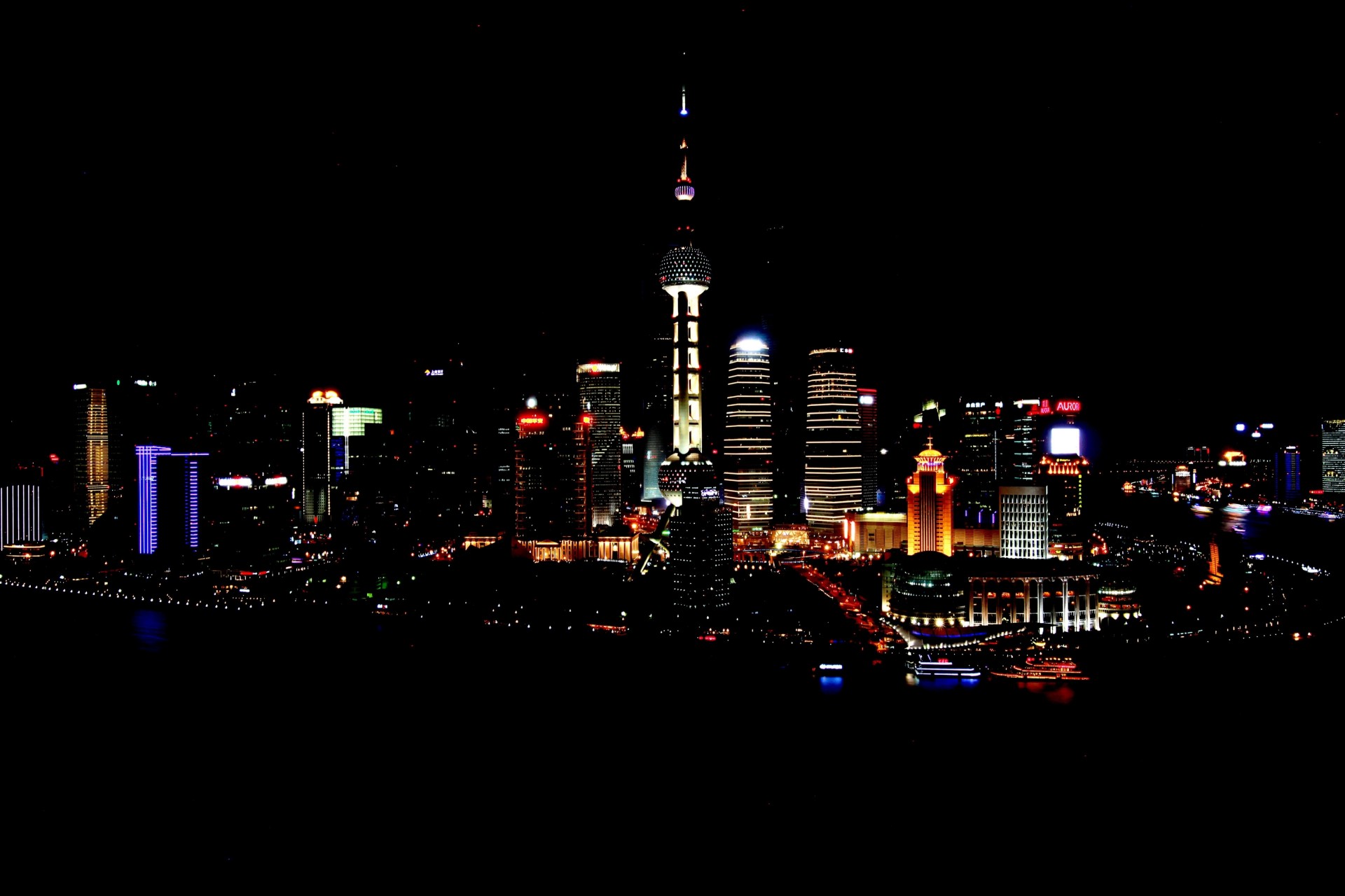 Шанхай Китай ночь скачать