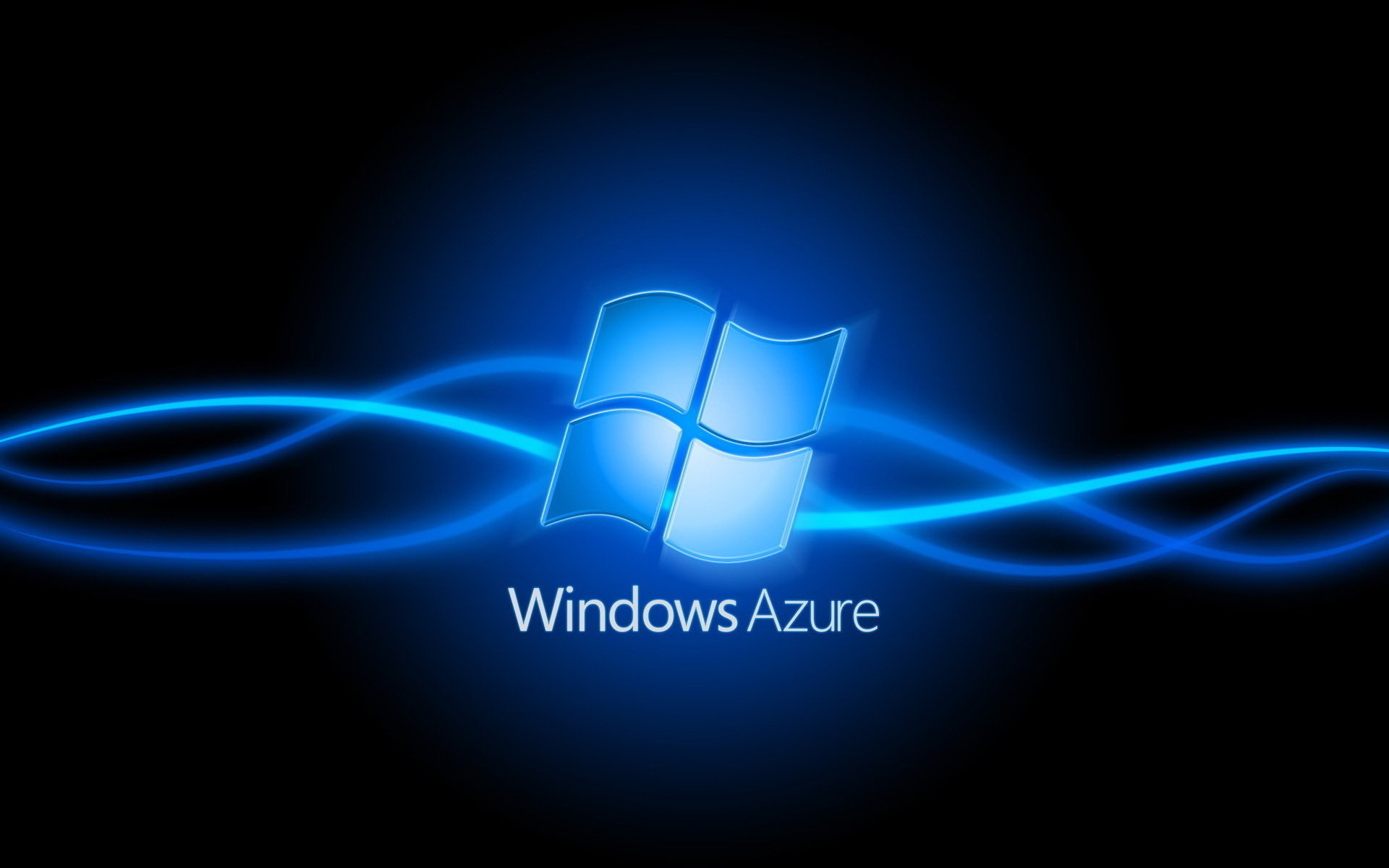 Логотип Windows Azure на чёрном фоне