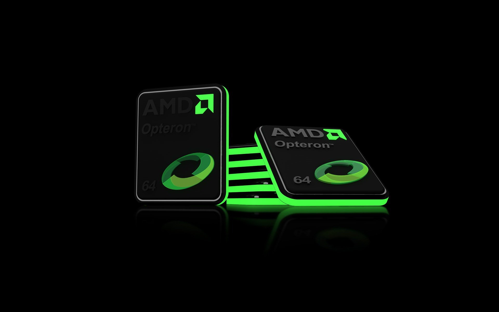 Черно-зелёный логотип АMD
