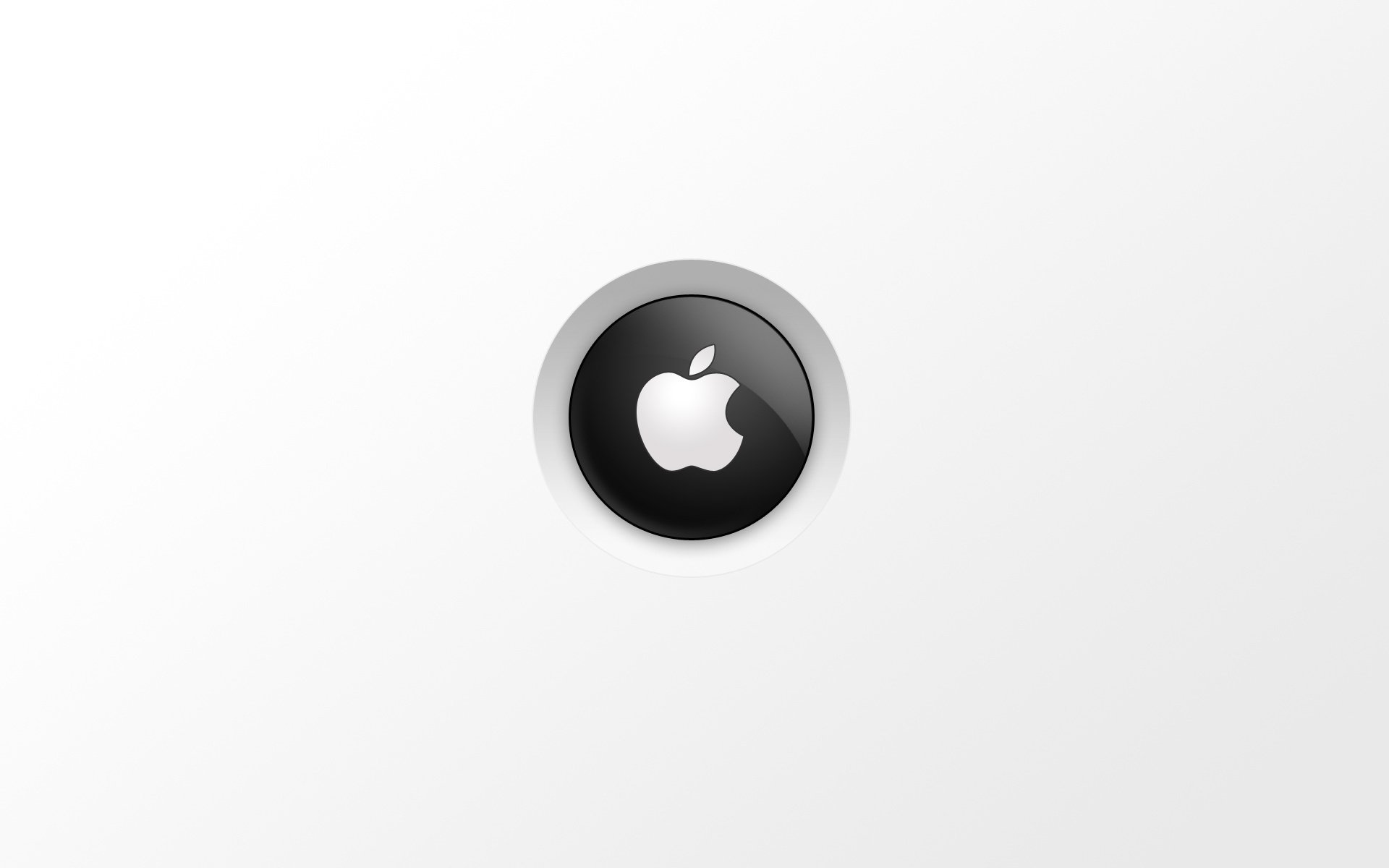 Чёрно-белая эстетика кнопки apple