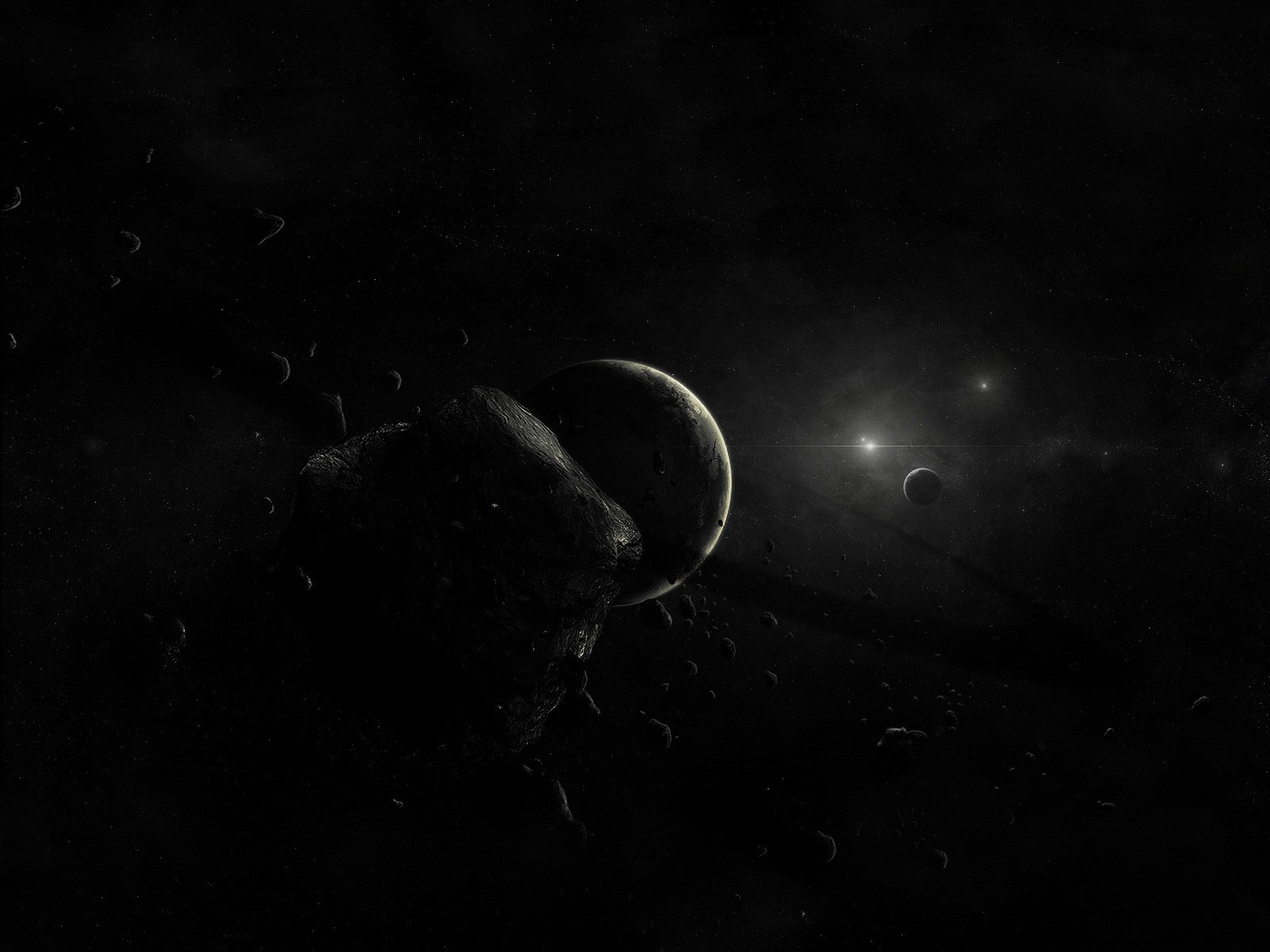 черный планета астероиды