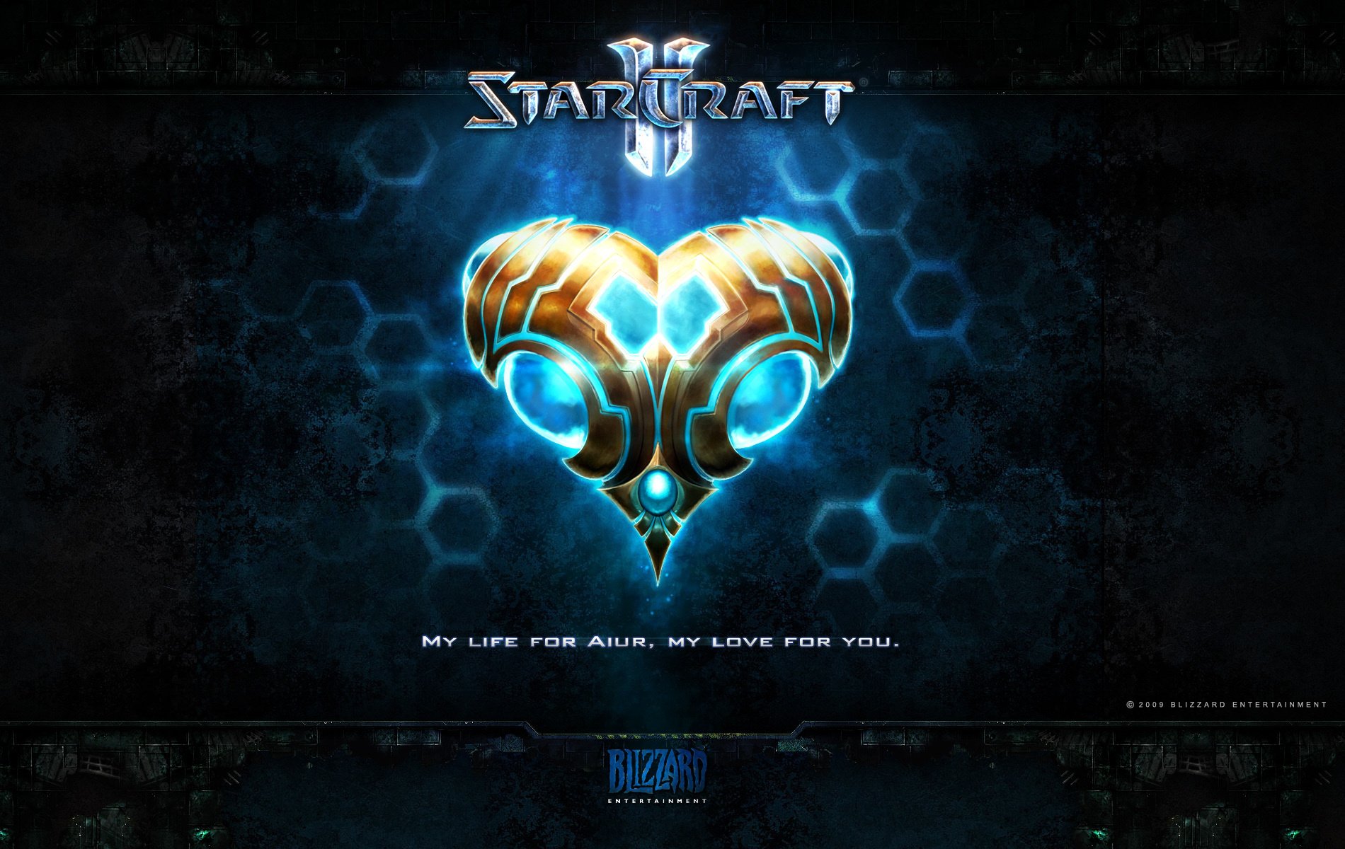 Силуэт синего сердца из игры starcraft 2