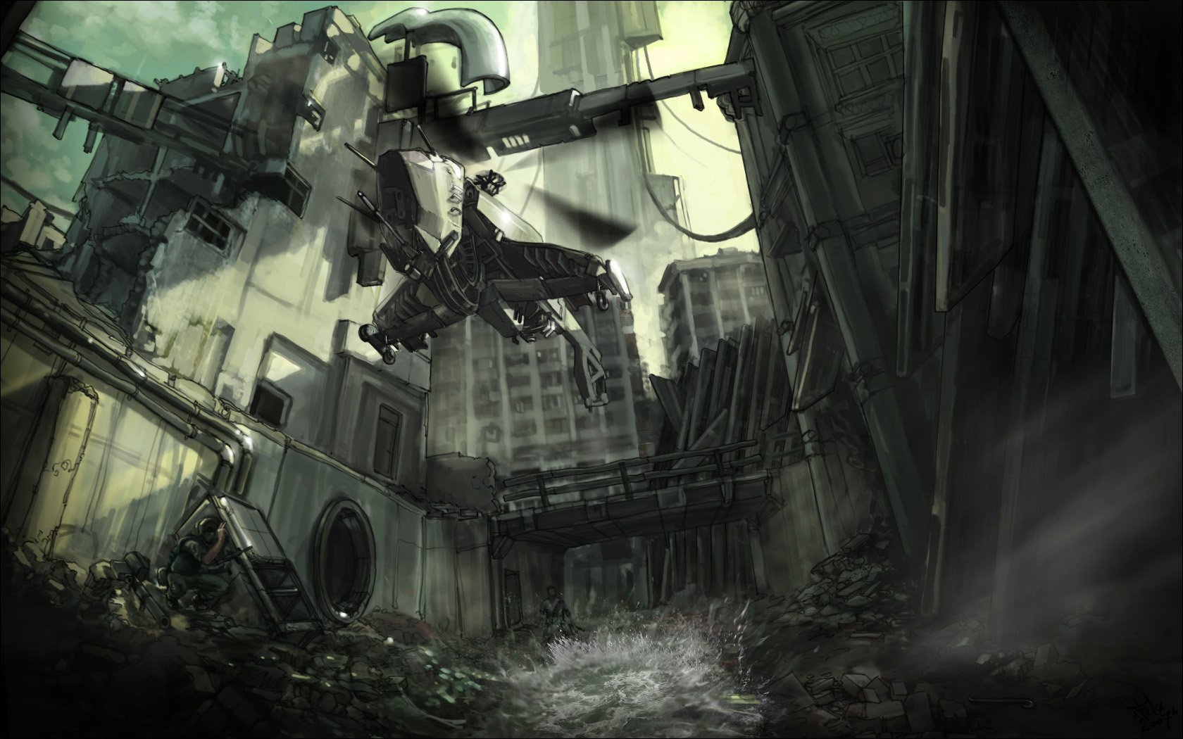 Руины города 17 из игры half-life 3