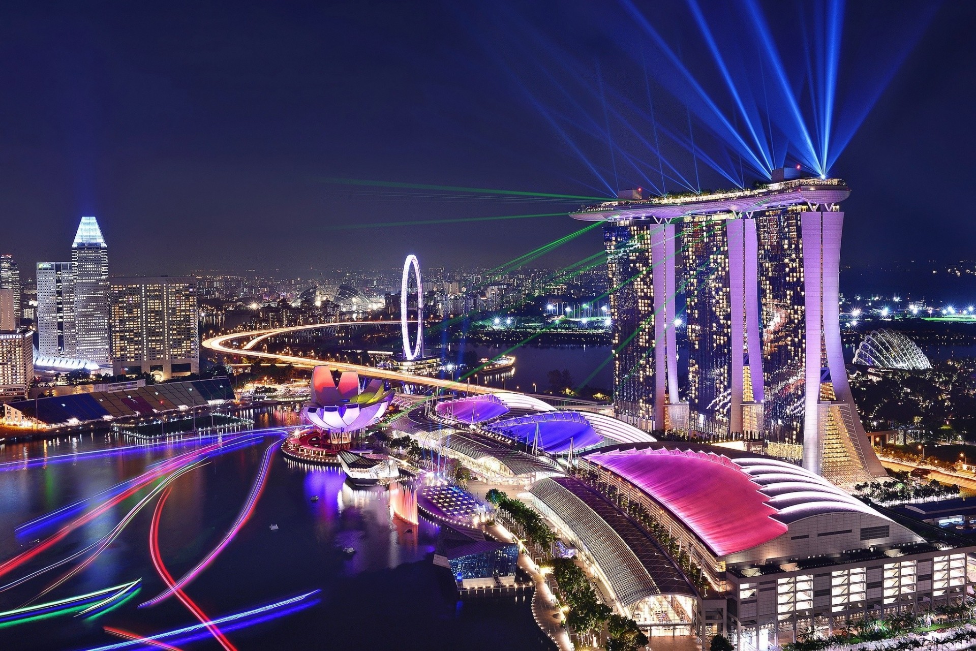 город страны архитектура салют Сингапур бесплатно
