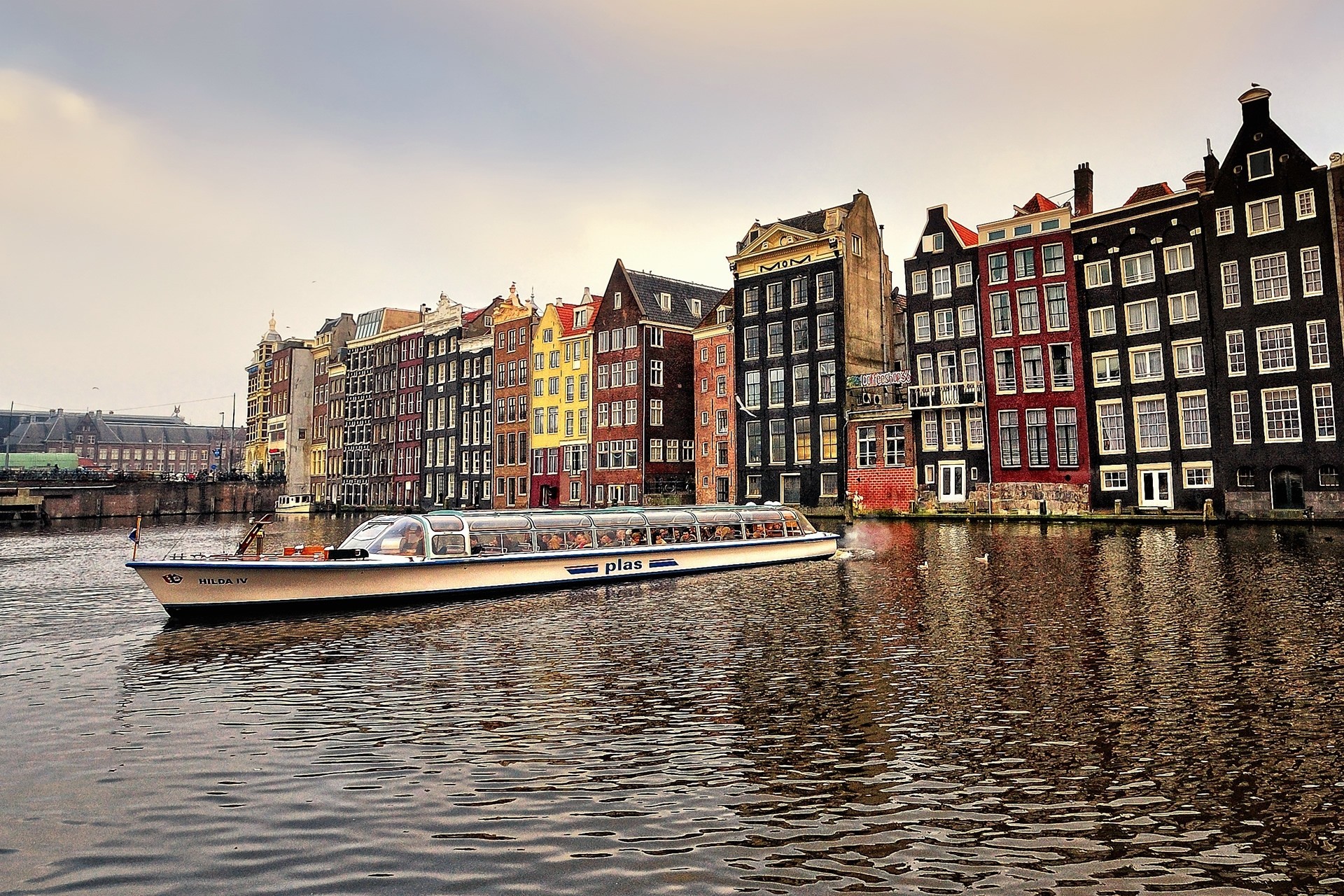 страны архитектура река Амстердам без смс