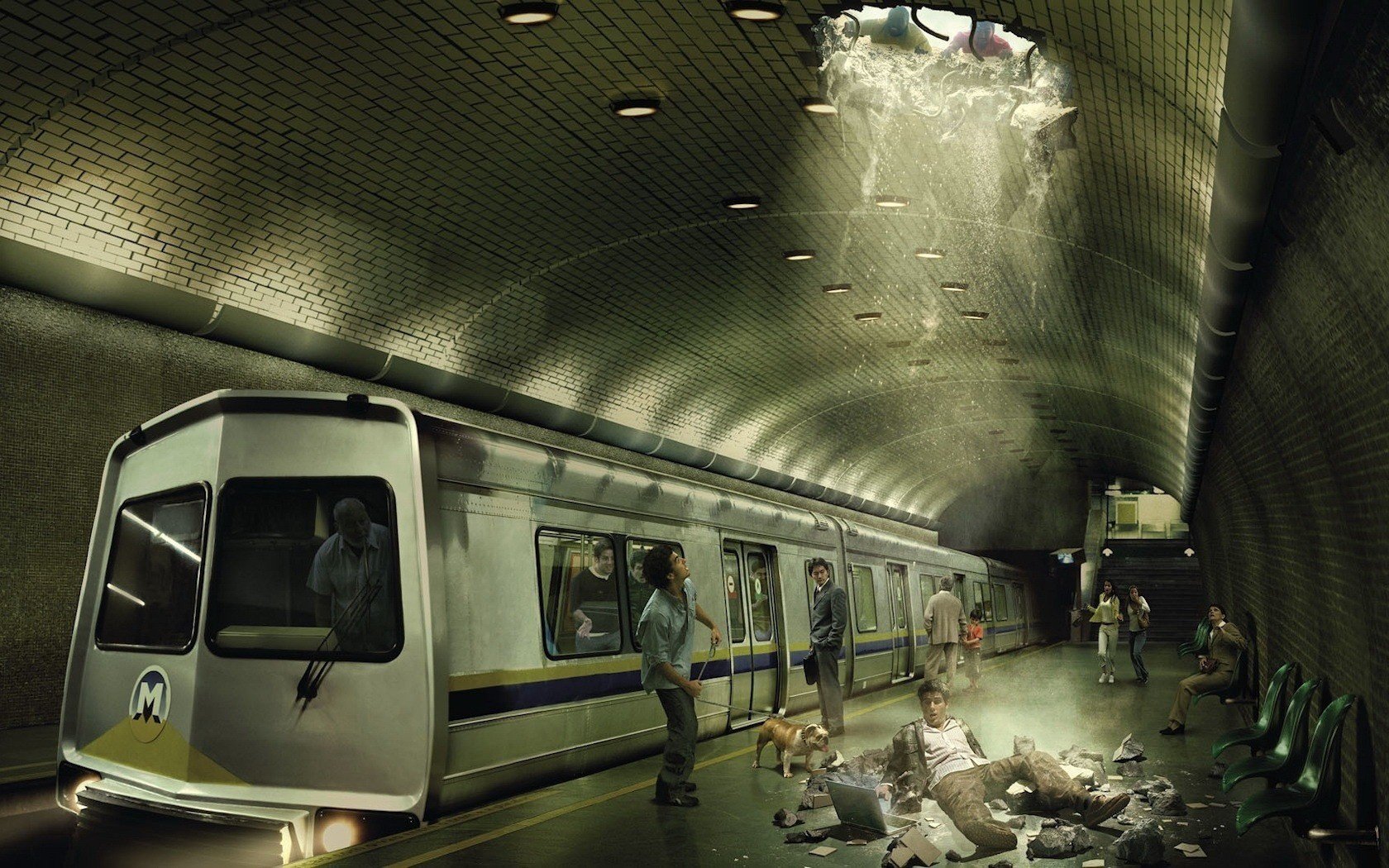Ночной подземный метрополитен Москвы