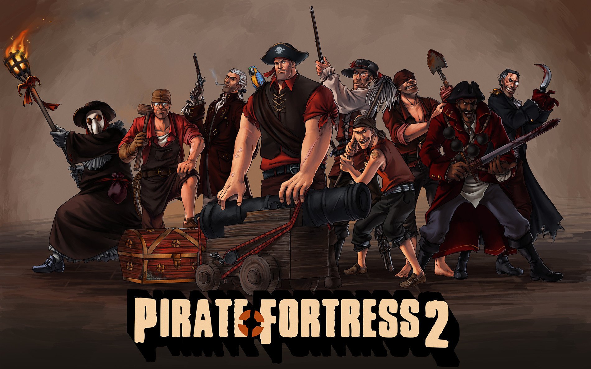 Мультяшные пираты готовы к схватке
