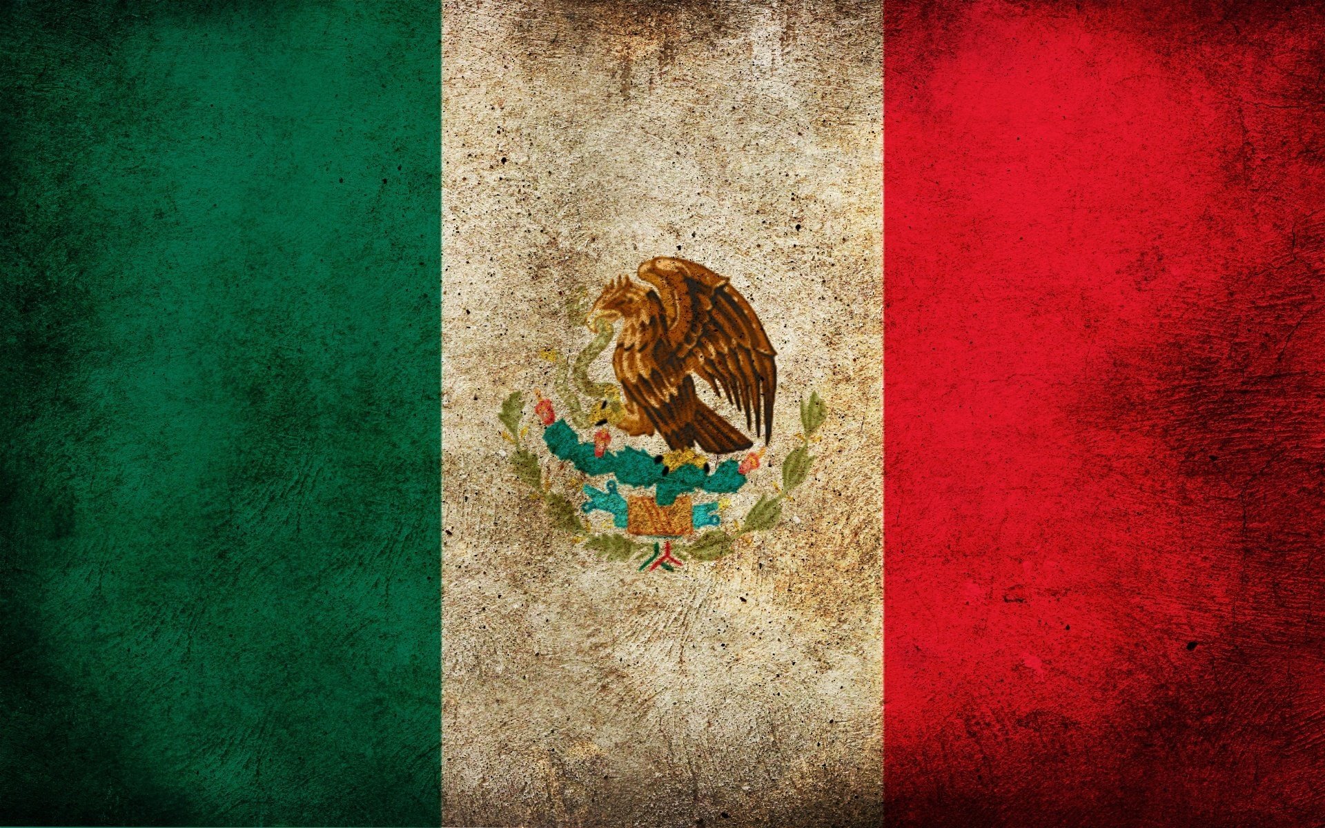 Мексиканский разноцветный флаг.