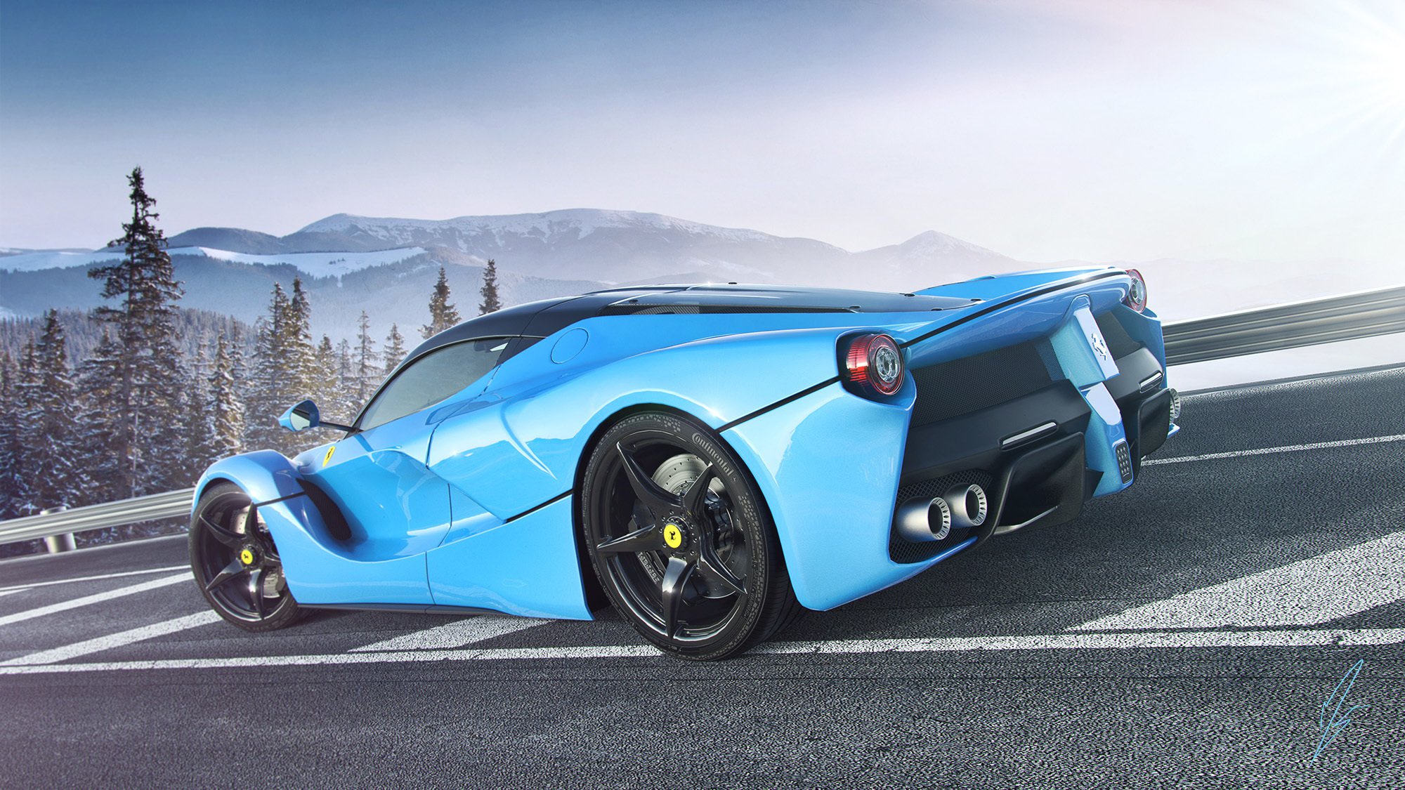 Ferrari голубая бесплатно