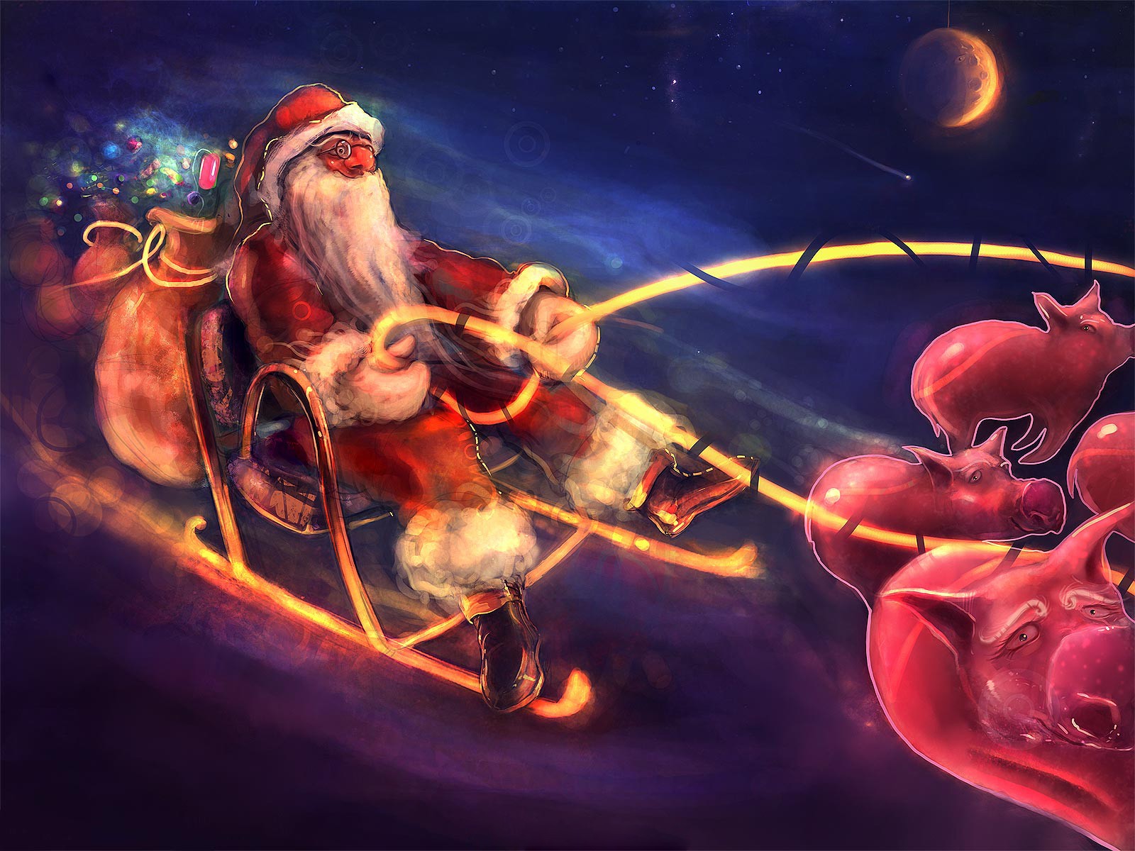 Новогодние смешные рисунки 2019