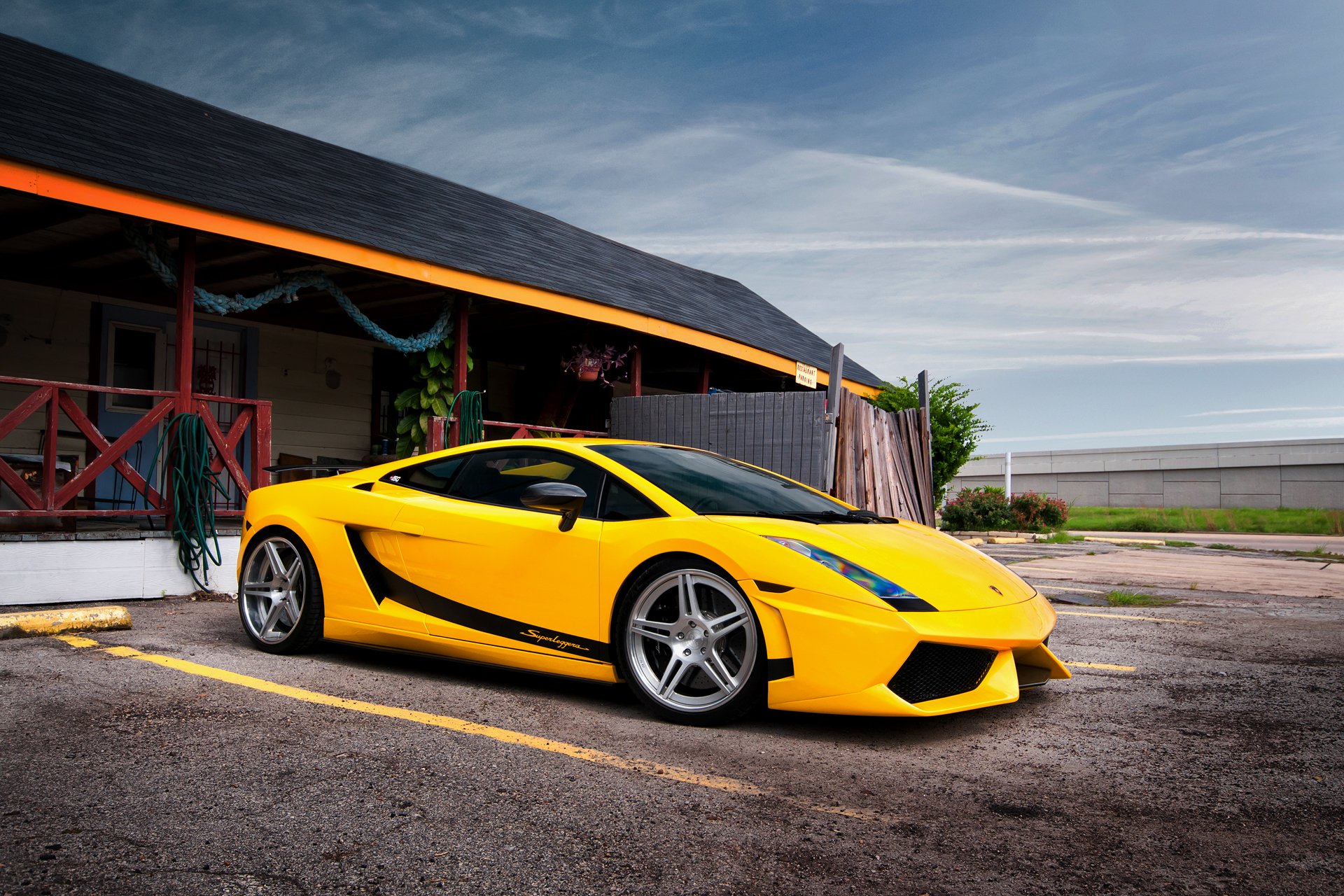 Обои на рабочий стол lamborghini gallardo superleggera желтый ...