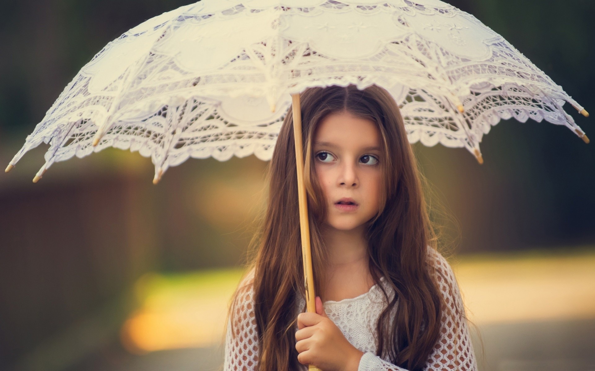 девушка кружева зонтик настроение ребенок длинные волосы