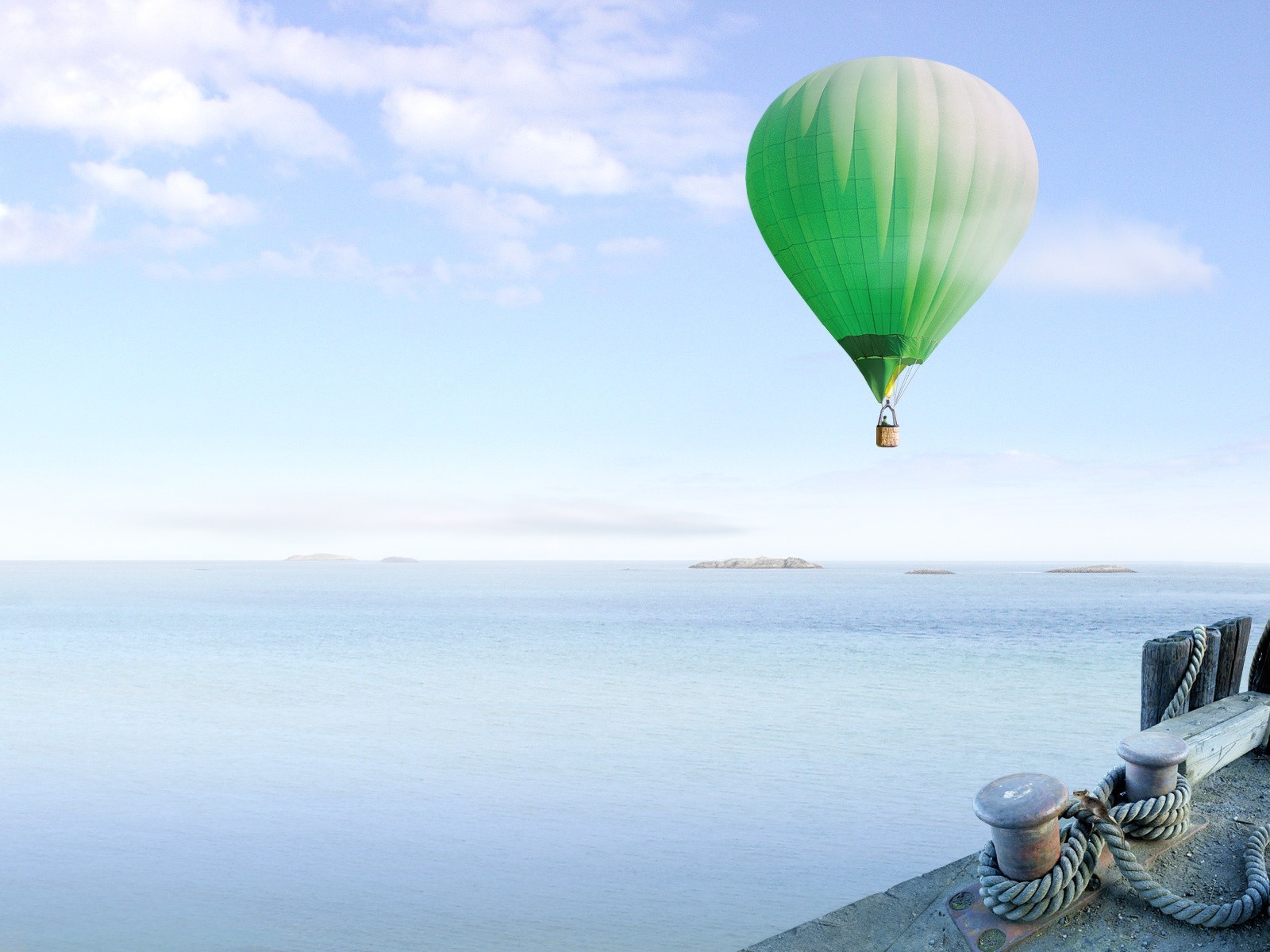 девушка воздушные шары море берег скачать