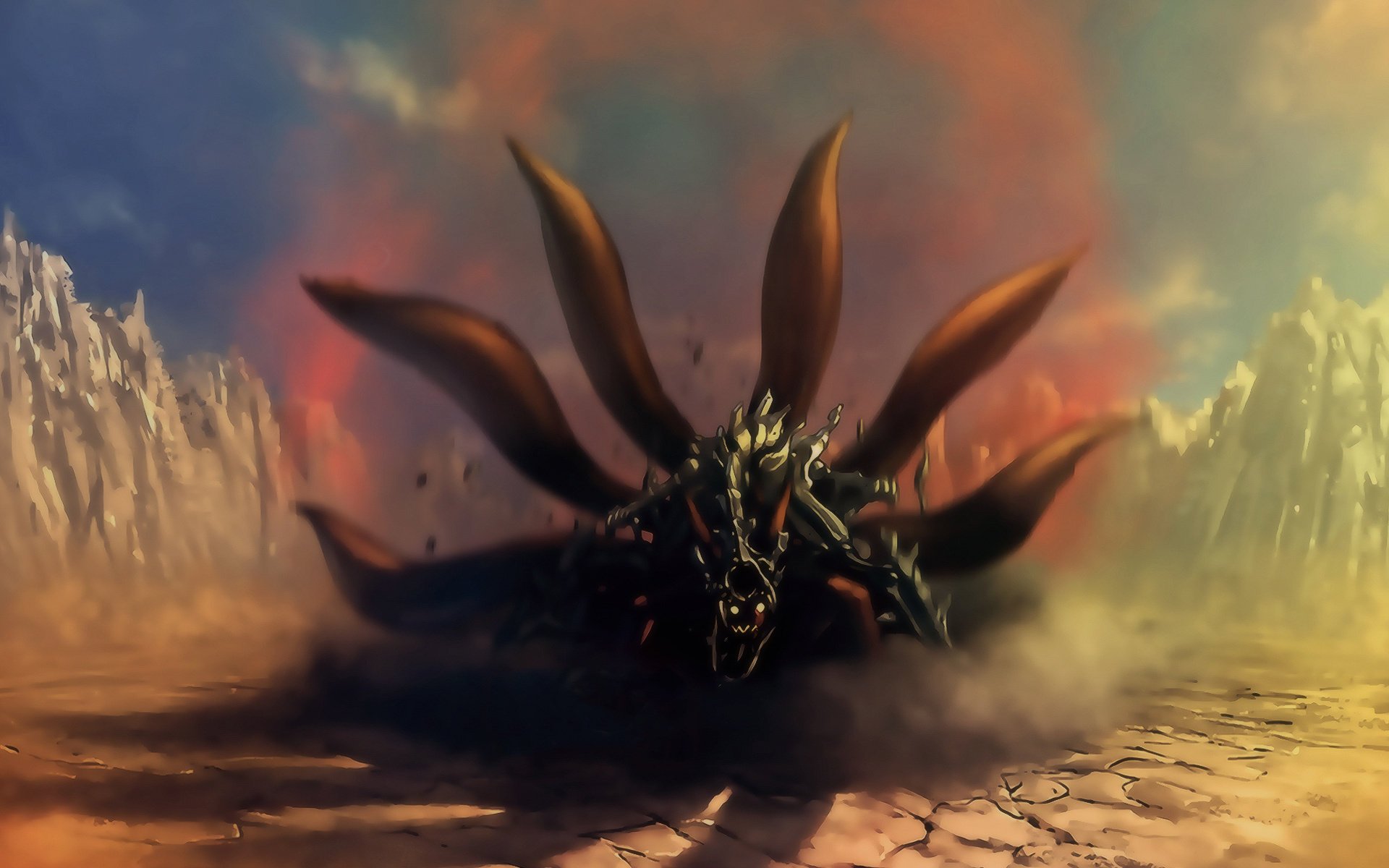 Девятихвостый демон Наруто в пустыне