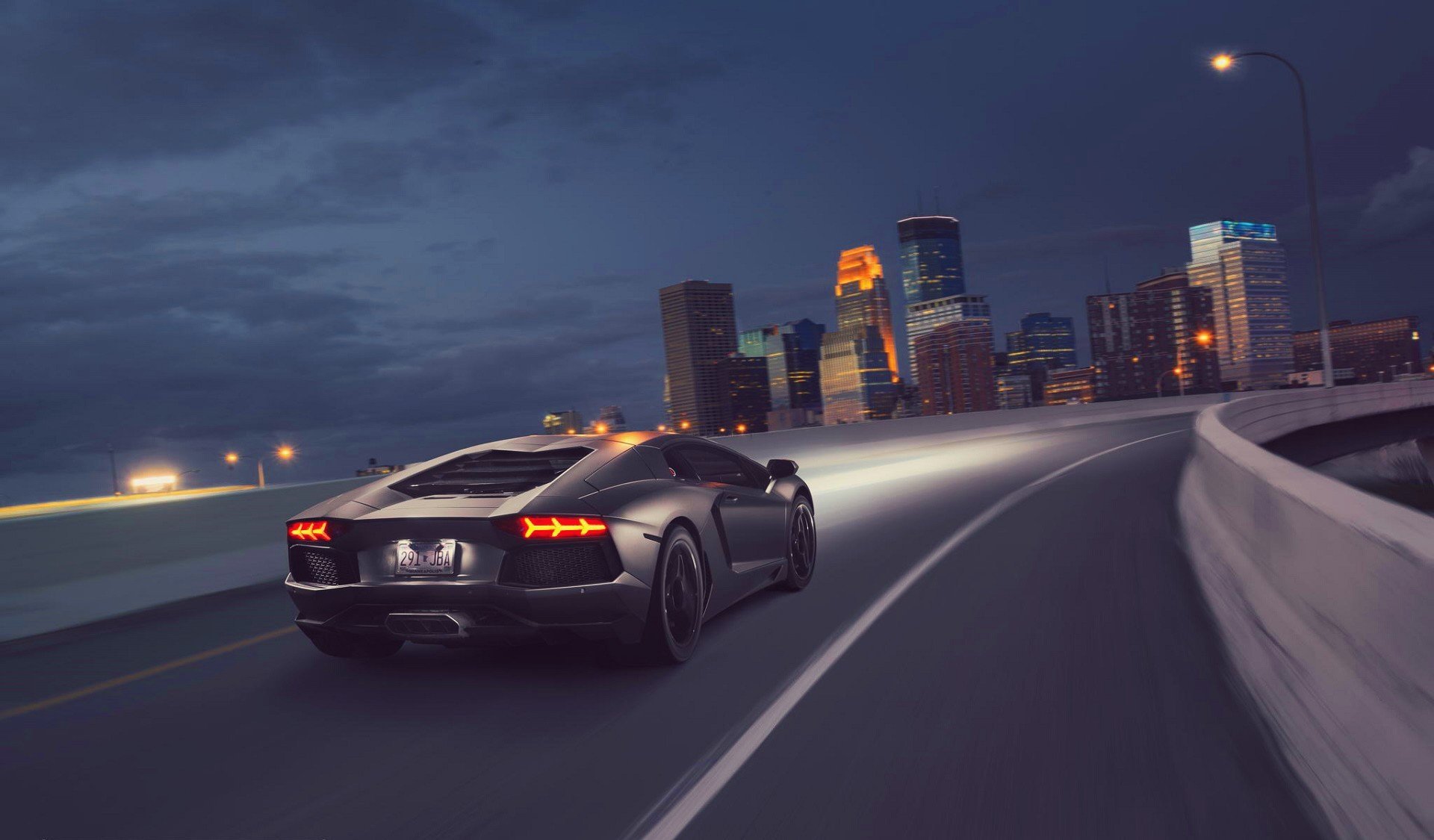 Lamborghini ночь дорога скачать