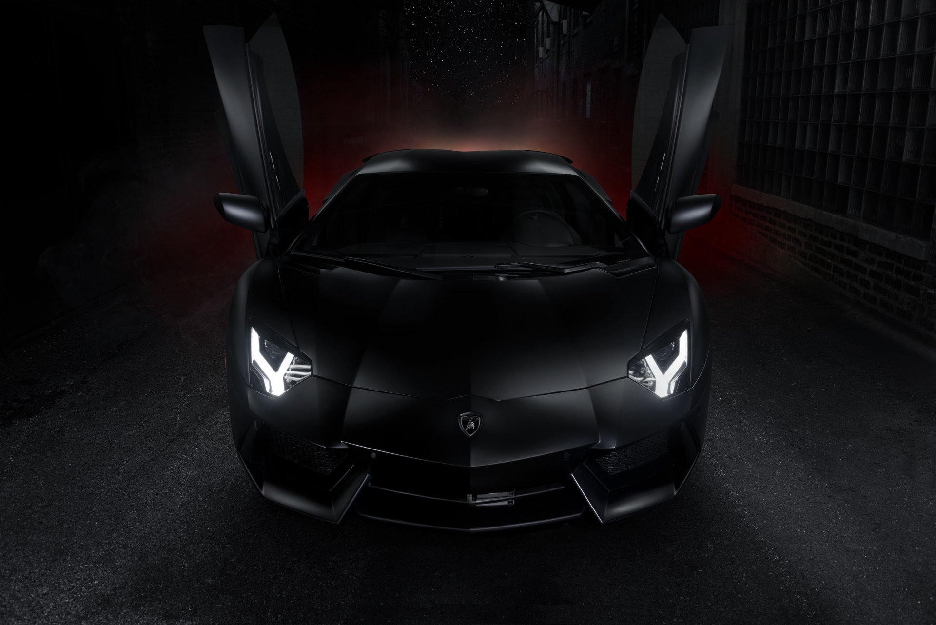 Lamborghini Aventador Black фары