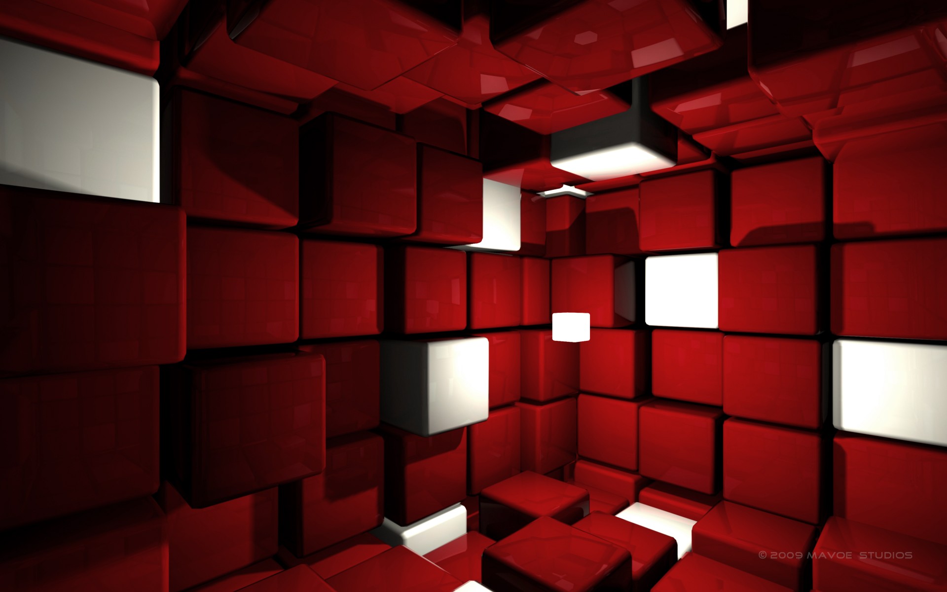 красный кубики куб комната