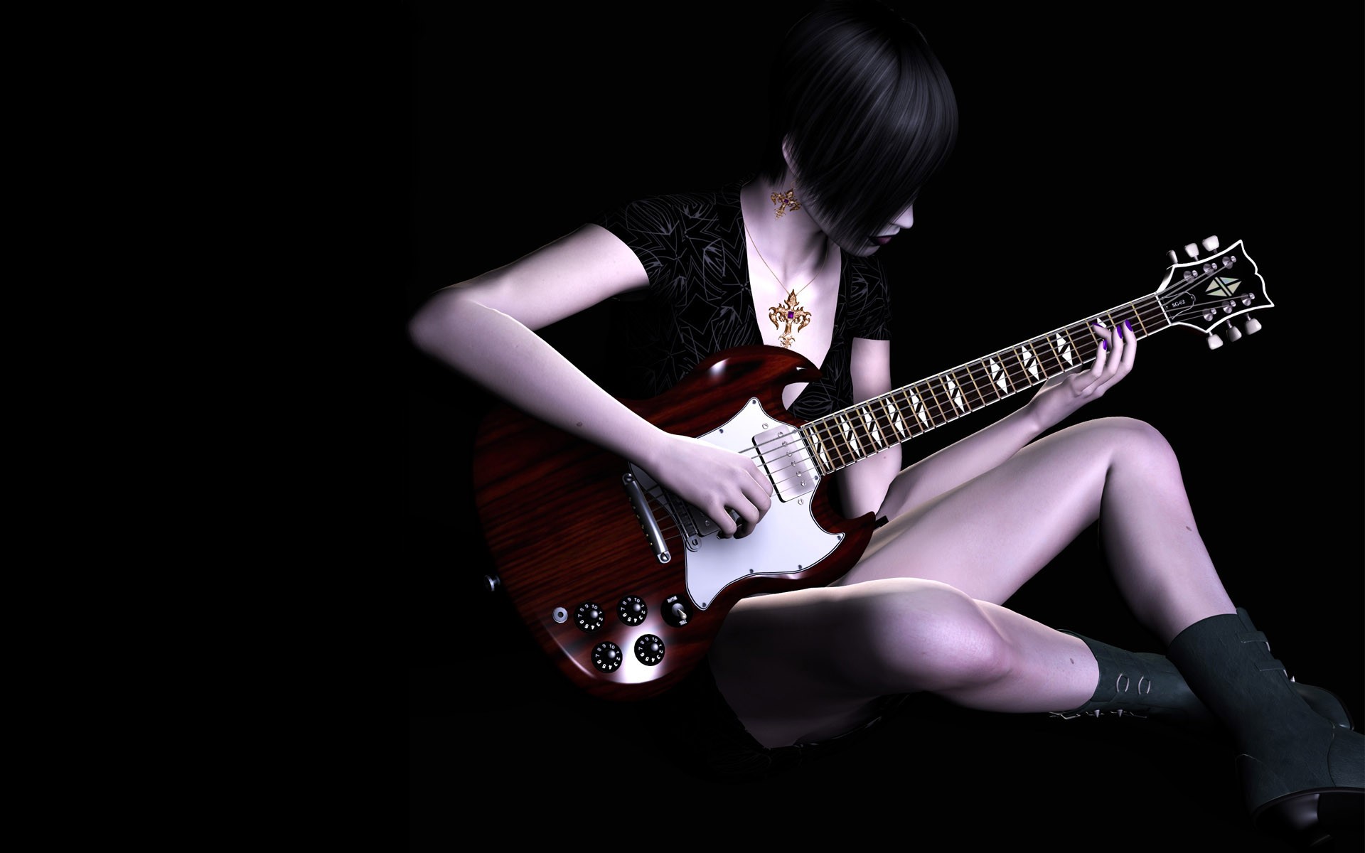 девушка гитара музыка артистка