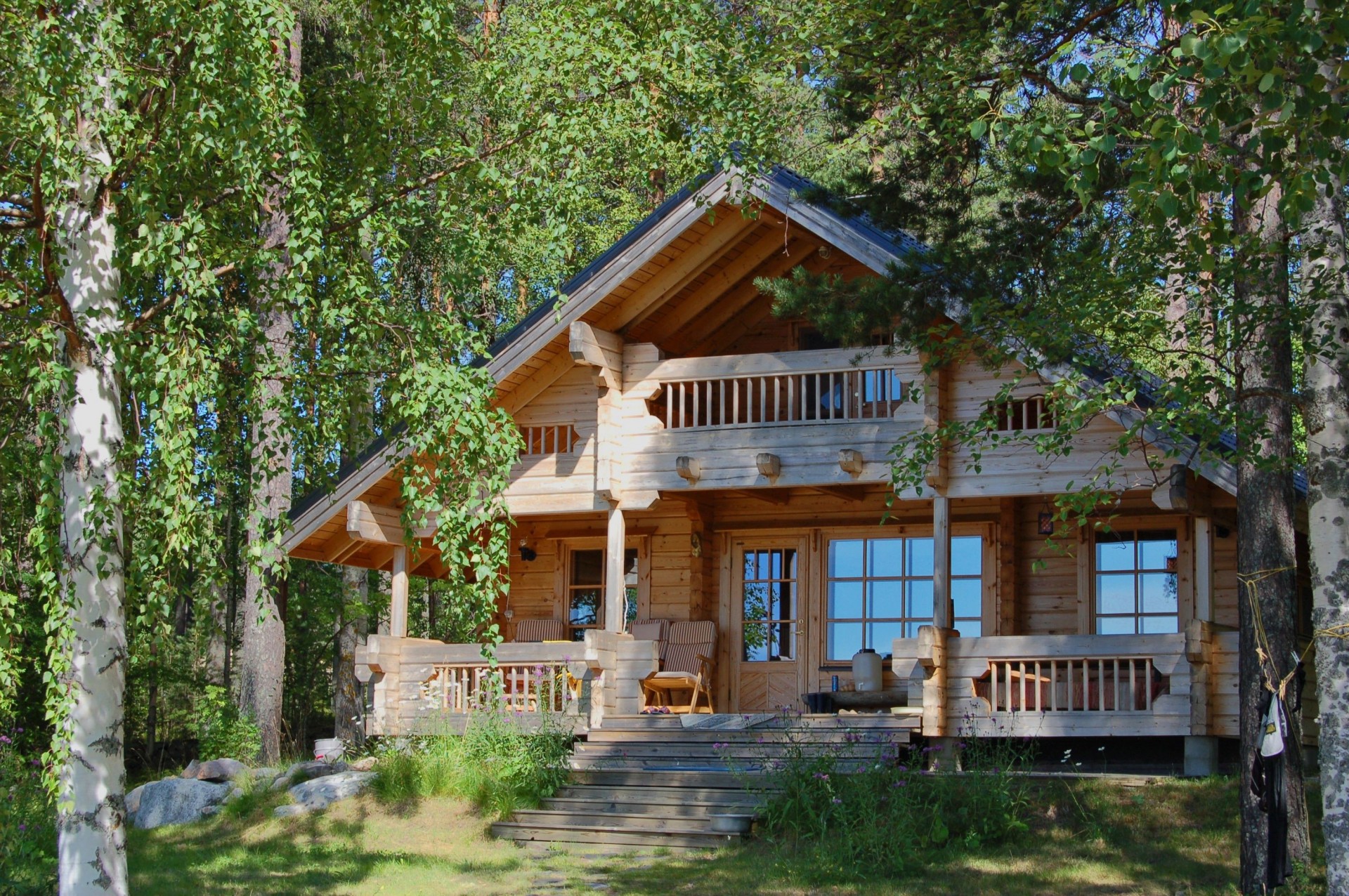 природа дом деревянный обои уют салон дома