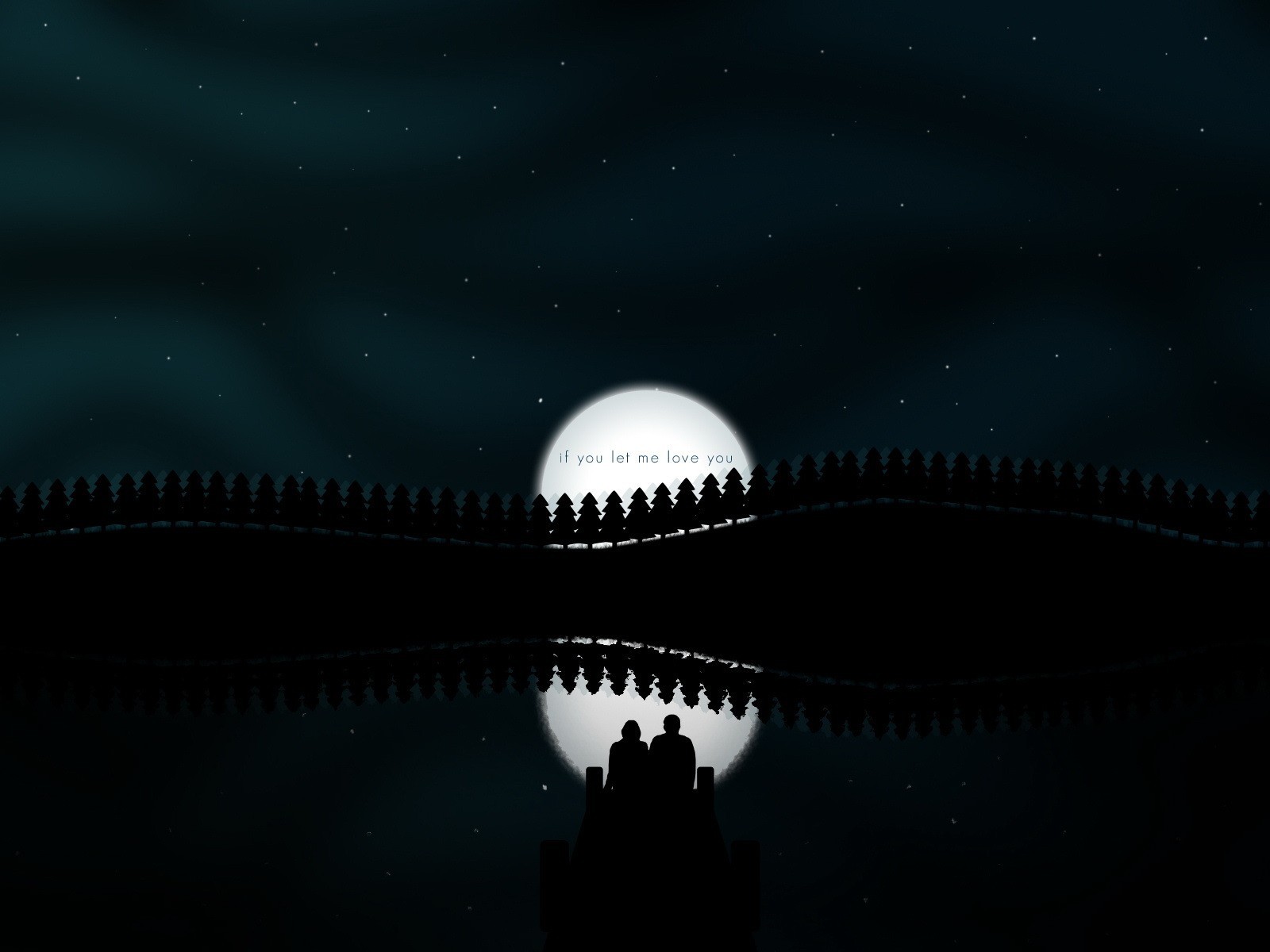 ночь вектор луна отражение пара