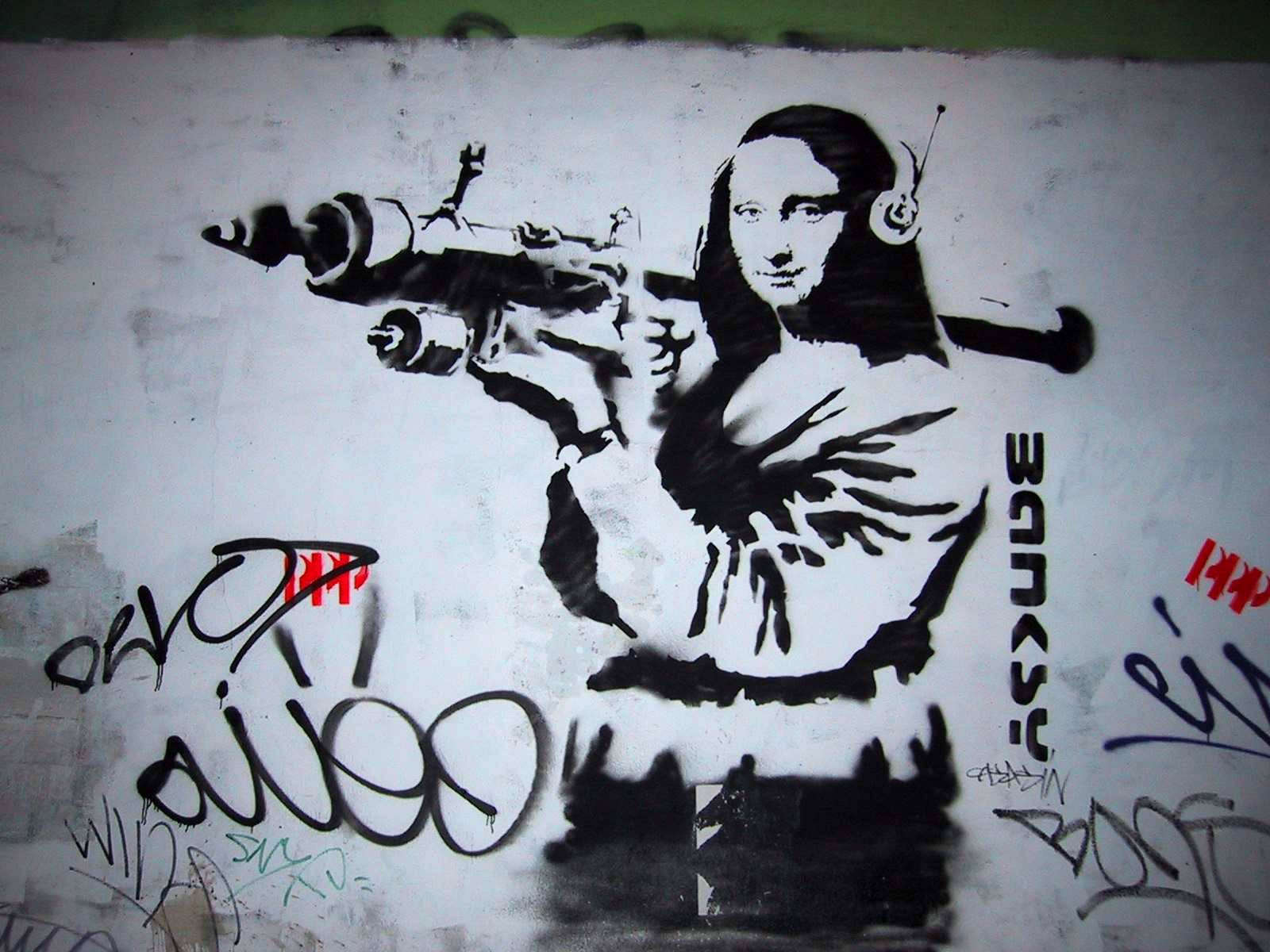 мона лиза гранатомет граффити