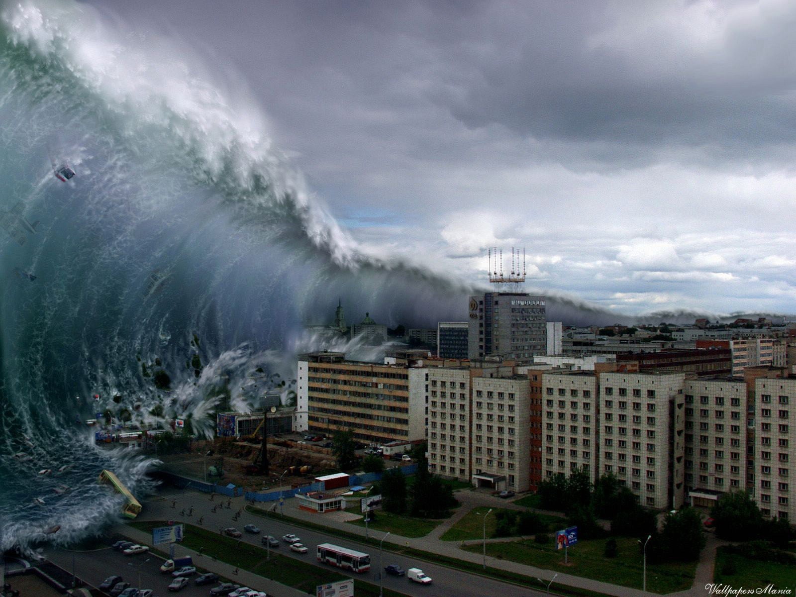 катастрофа цунами волна