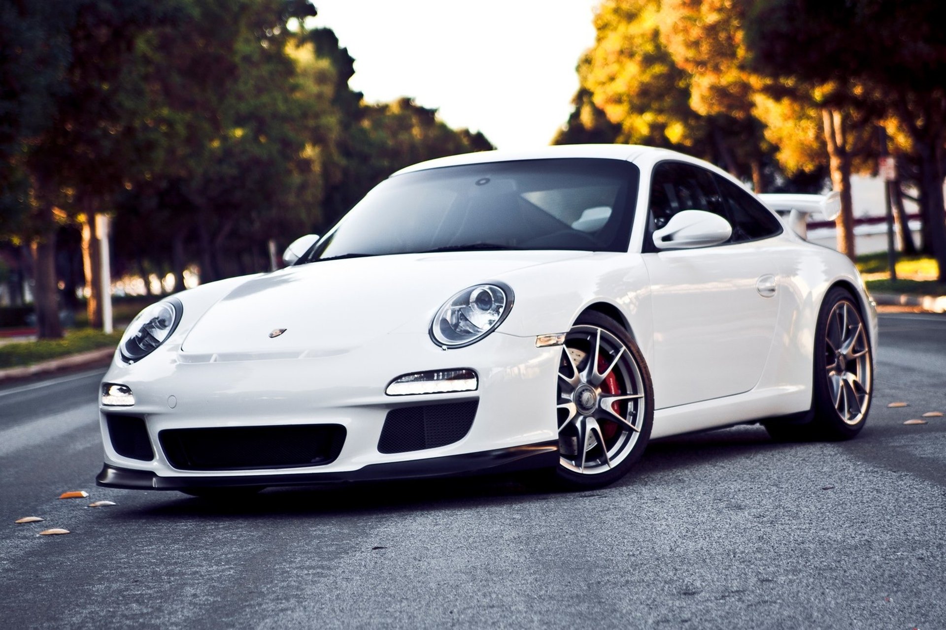 белая Porsche бесплатно