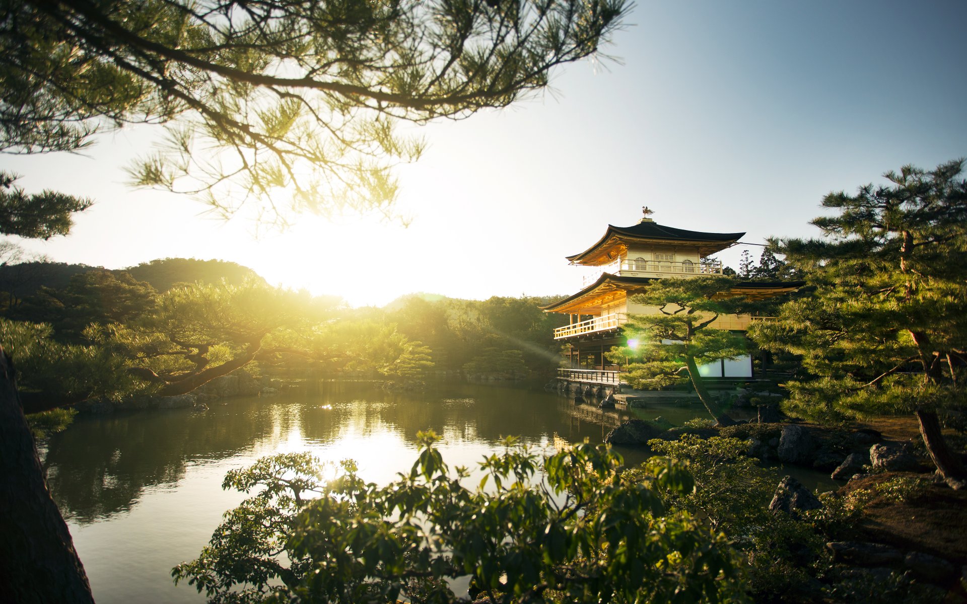 kyoto kinkakuji озеро дом золотой дворец архитектура дервья