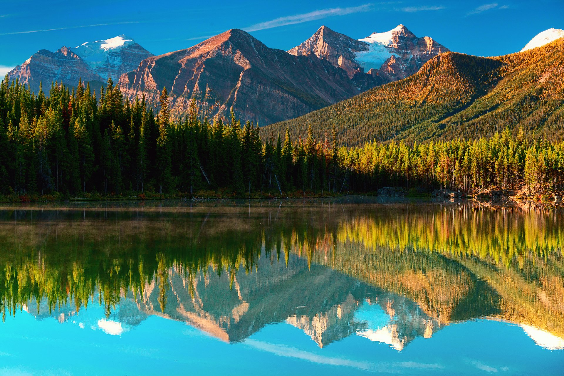 Обои для телефона канада озеро герберт горы лес Канада Обои
