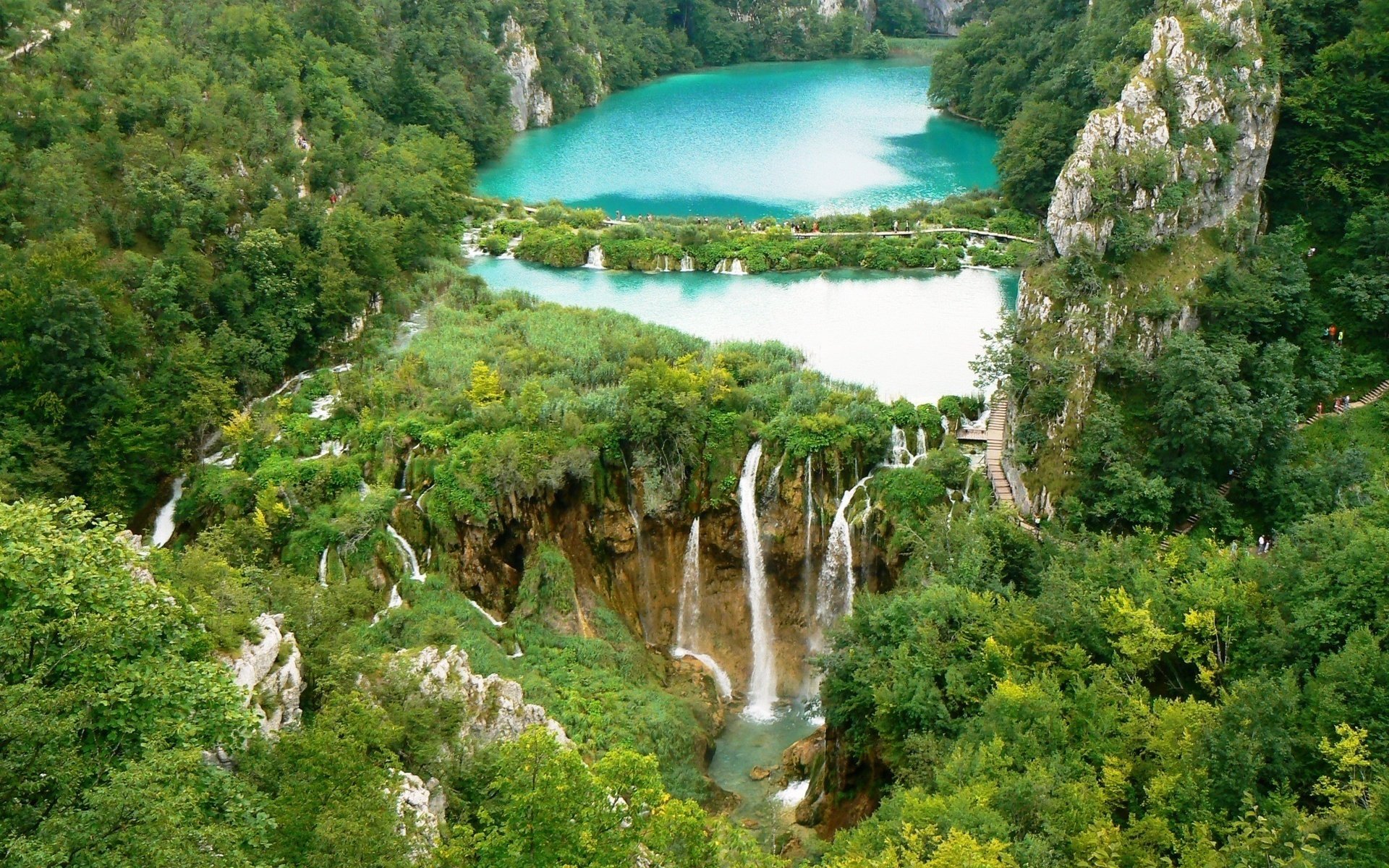 пейзаж хорватия озеро водопад
