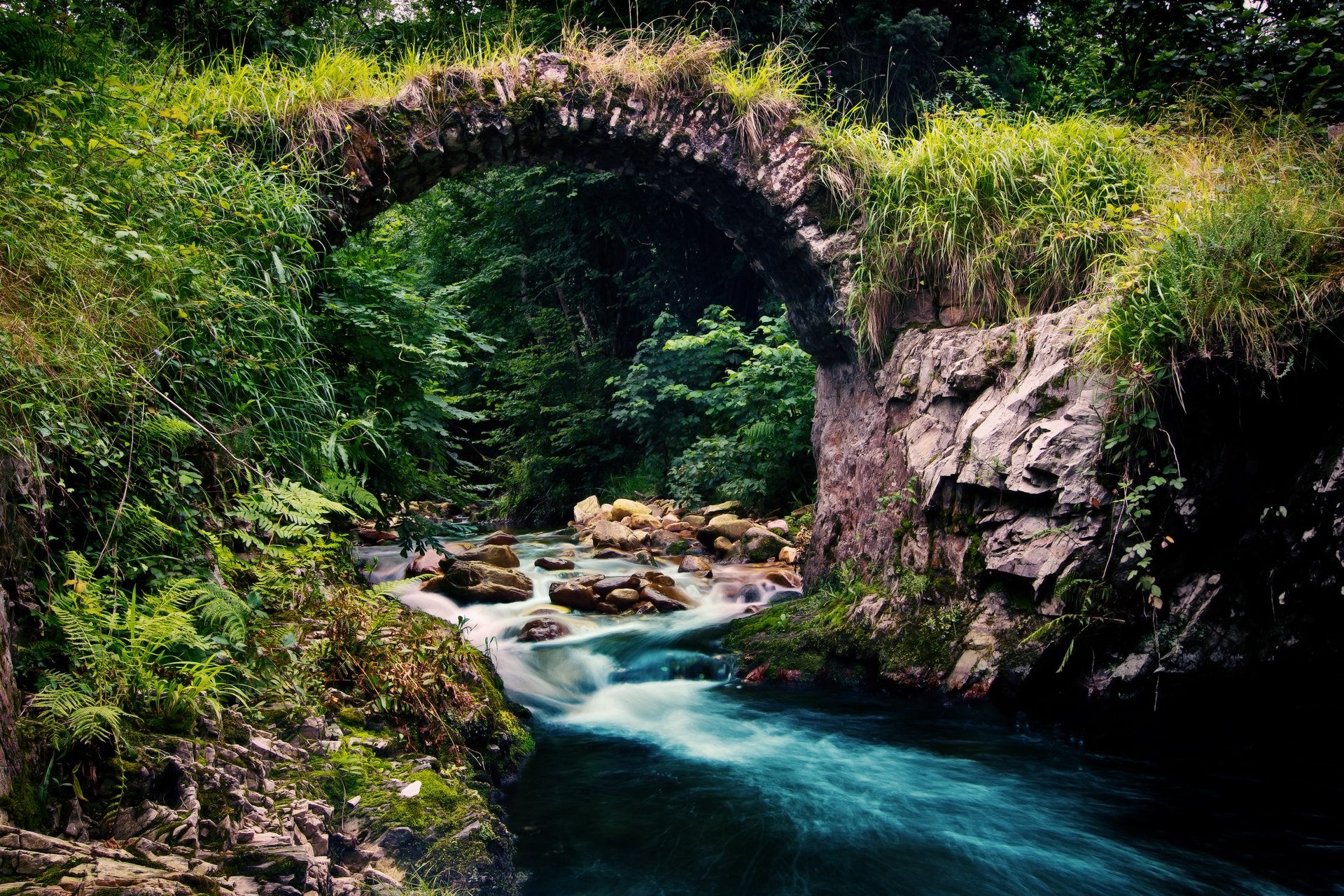 река мост лес арки скачать