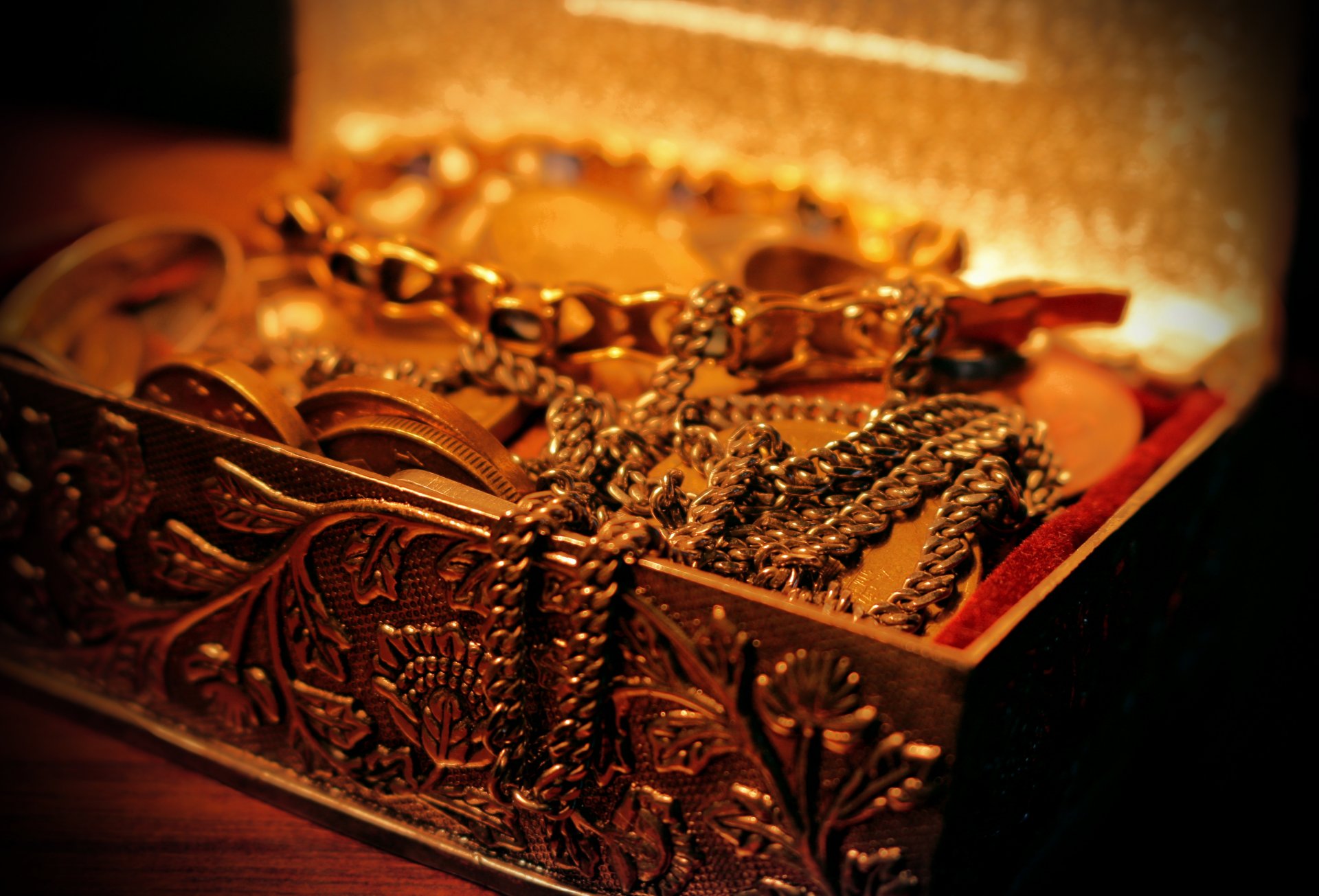 деньги золото цепи кольцо богатство сокровище