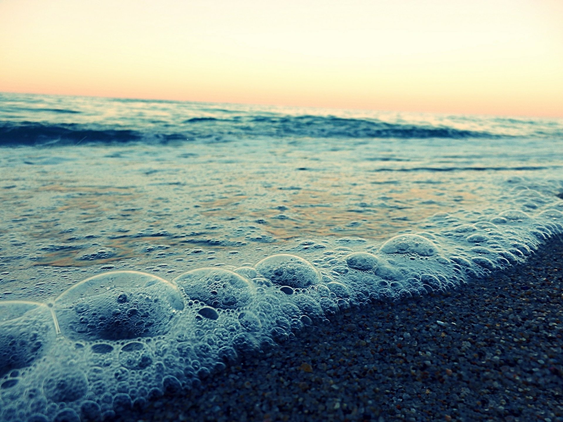 макро море волна вода природа пузырьки
