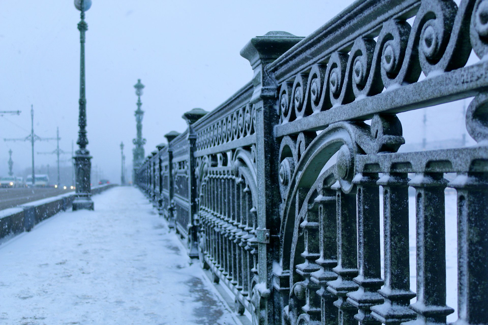 Мосты петербурга зимой