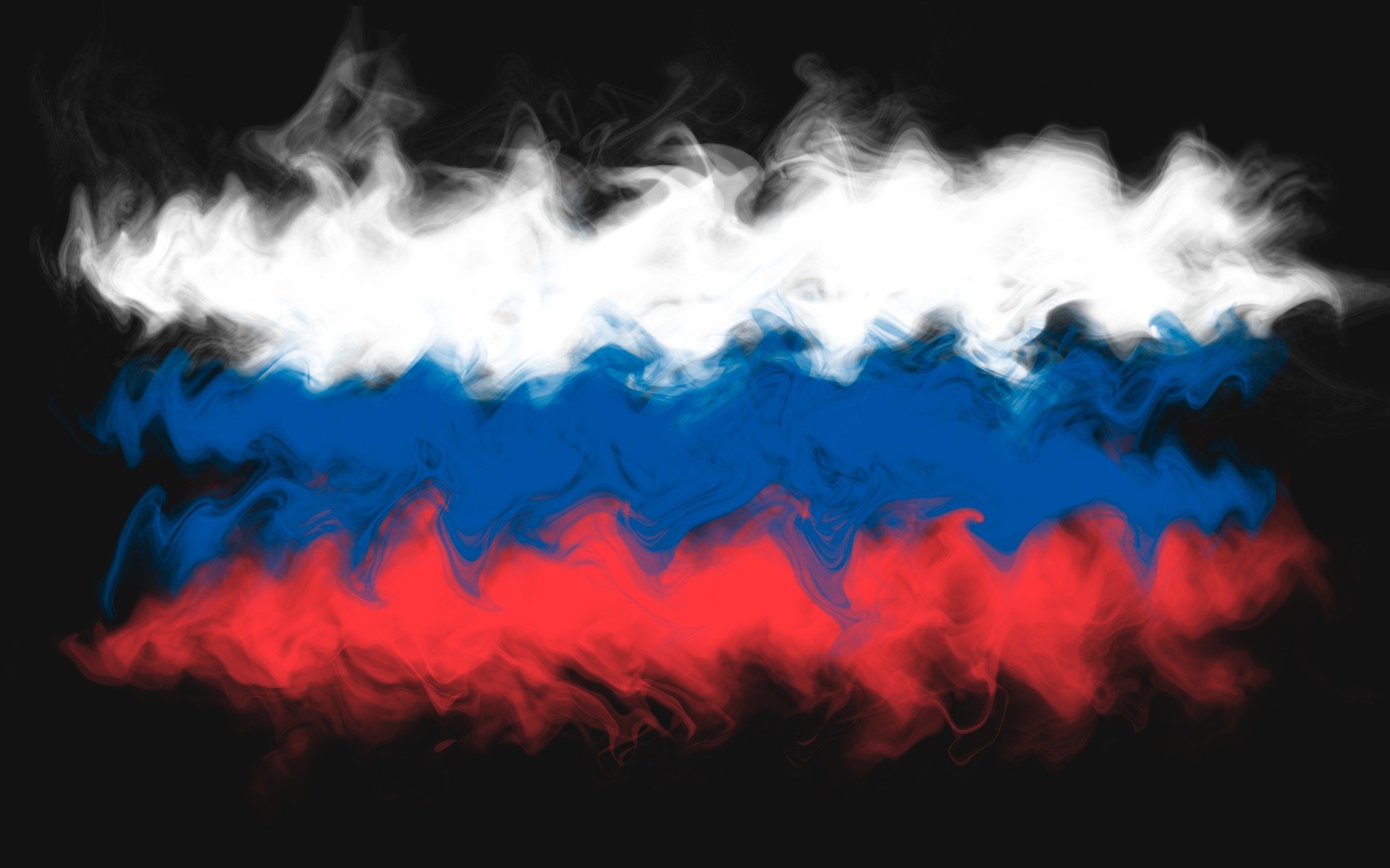 россия флаг дым триколор абстракция