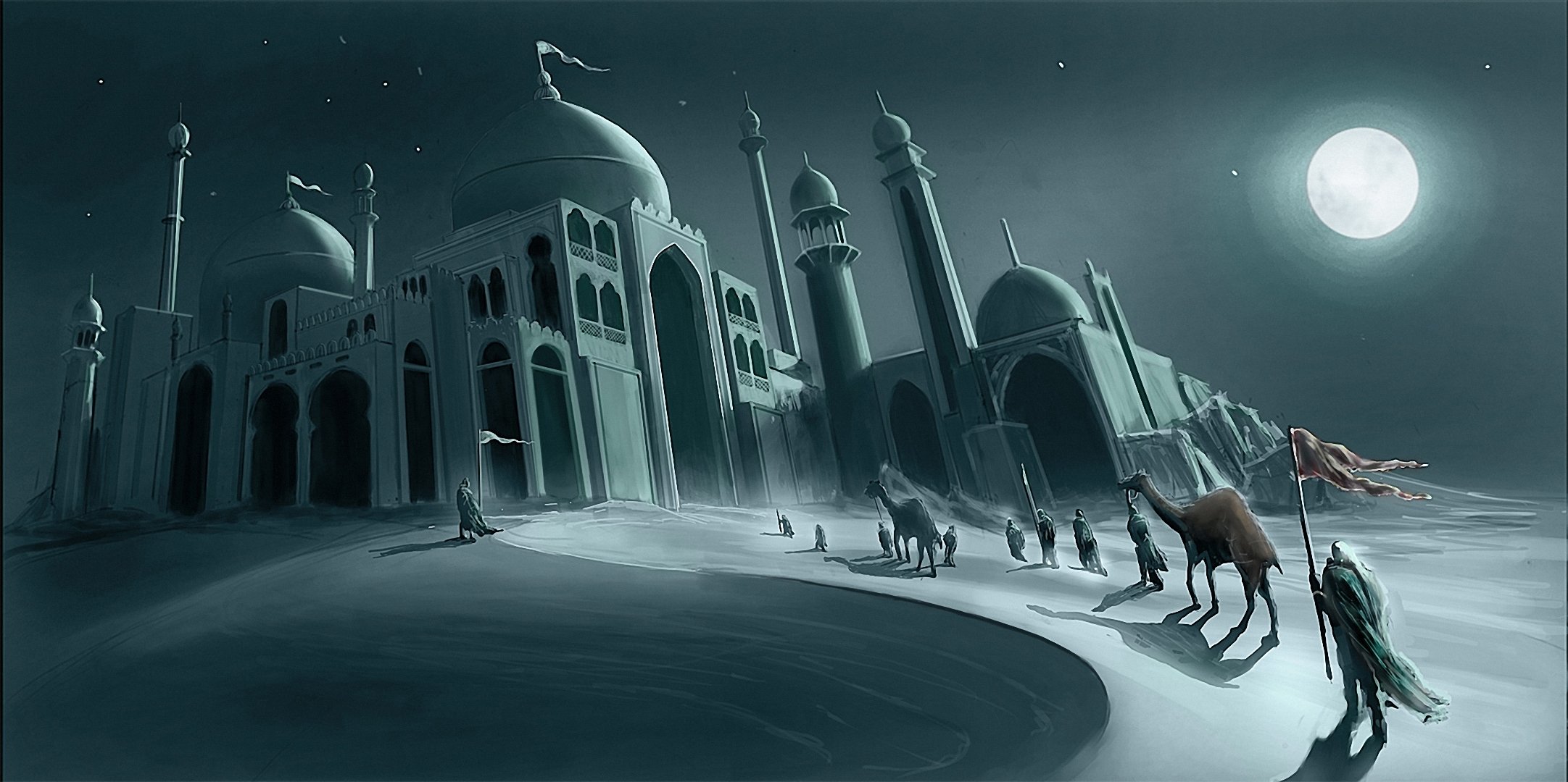 Город полумесяца дом пламени и тени. Медина мечеть минарет. Город в пустыне. Город в пустыне фэнтези. Города в пустыне картины.