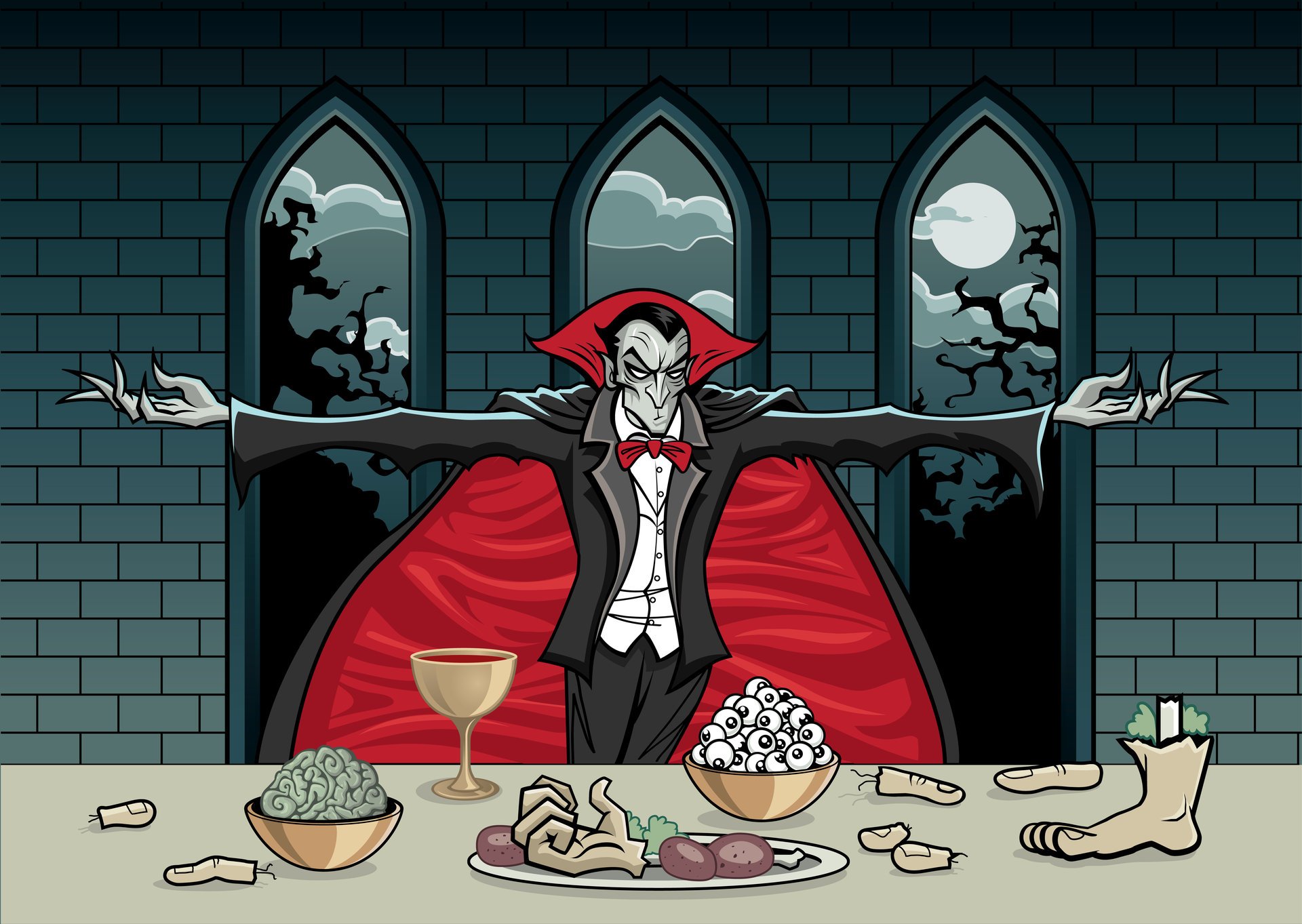 Граф Дракула вампир иллюстрация