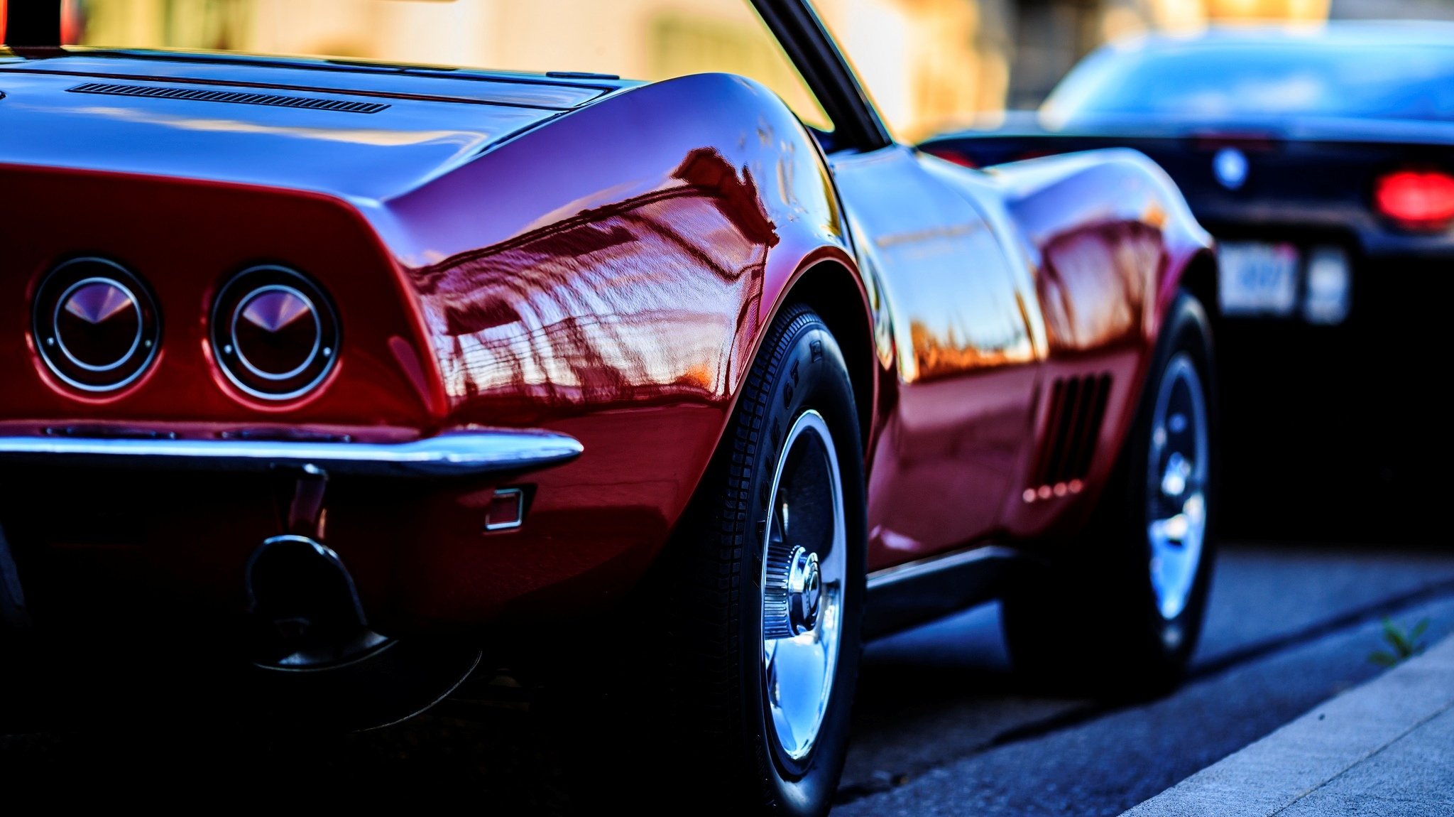 разное машина автомобиль chevrolet corvette c3 stingray красивая красная ко...