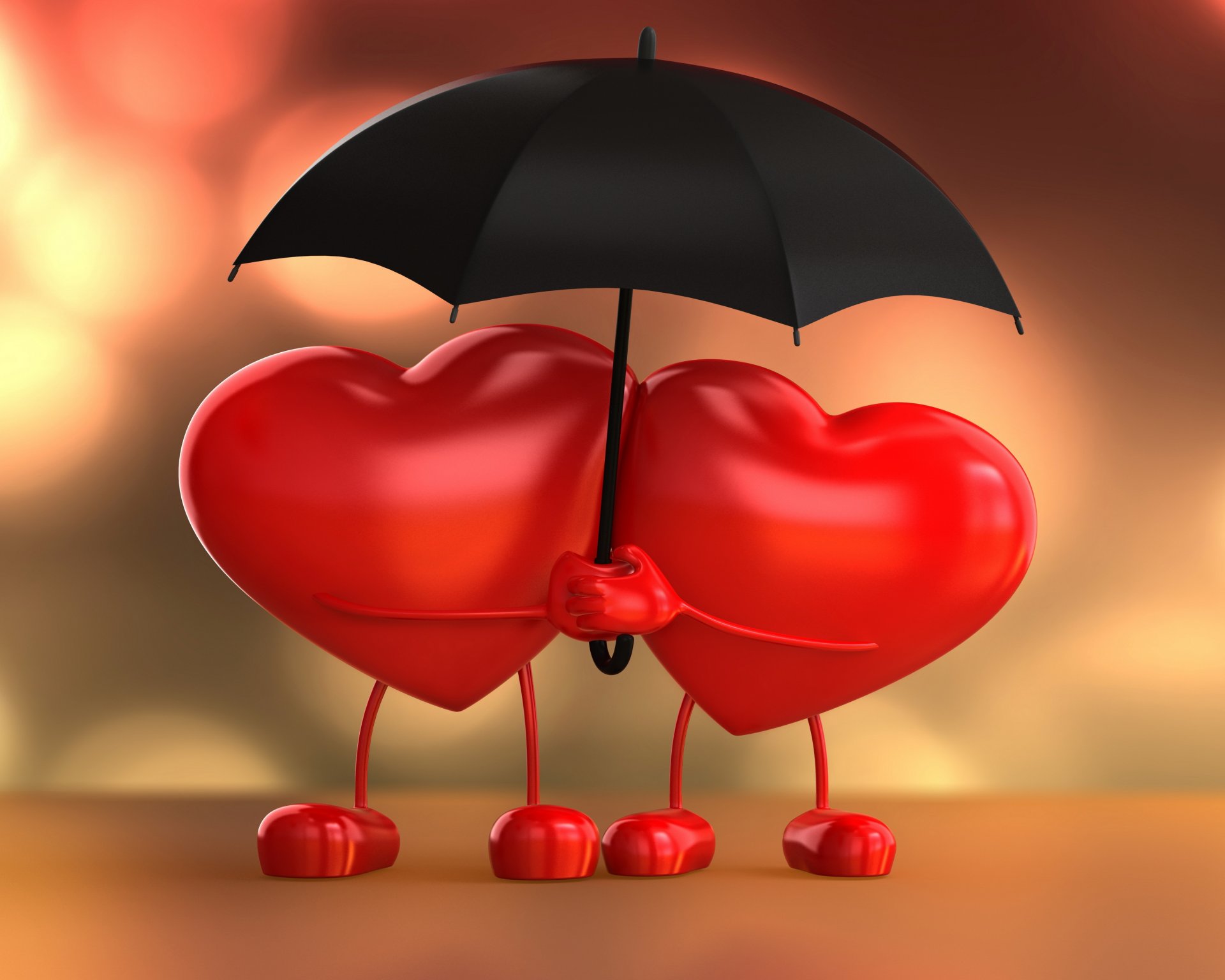 любовь 3d зонт сердце влюбленные